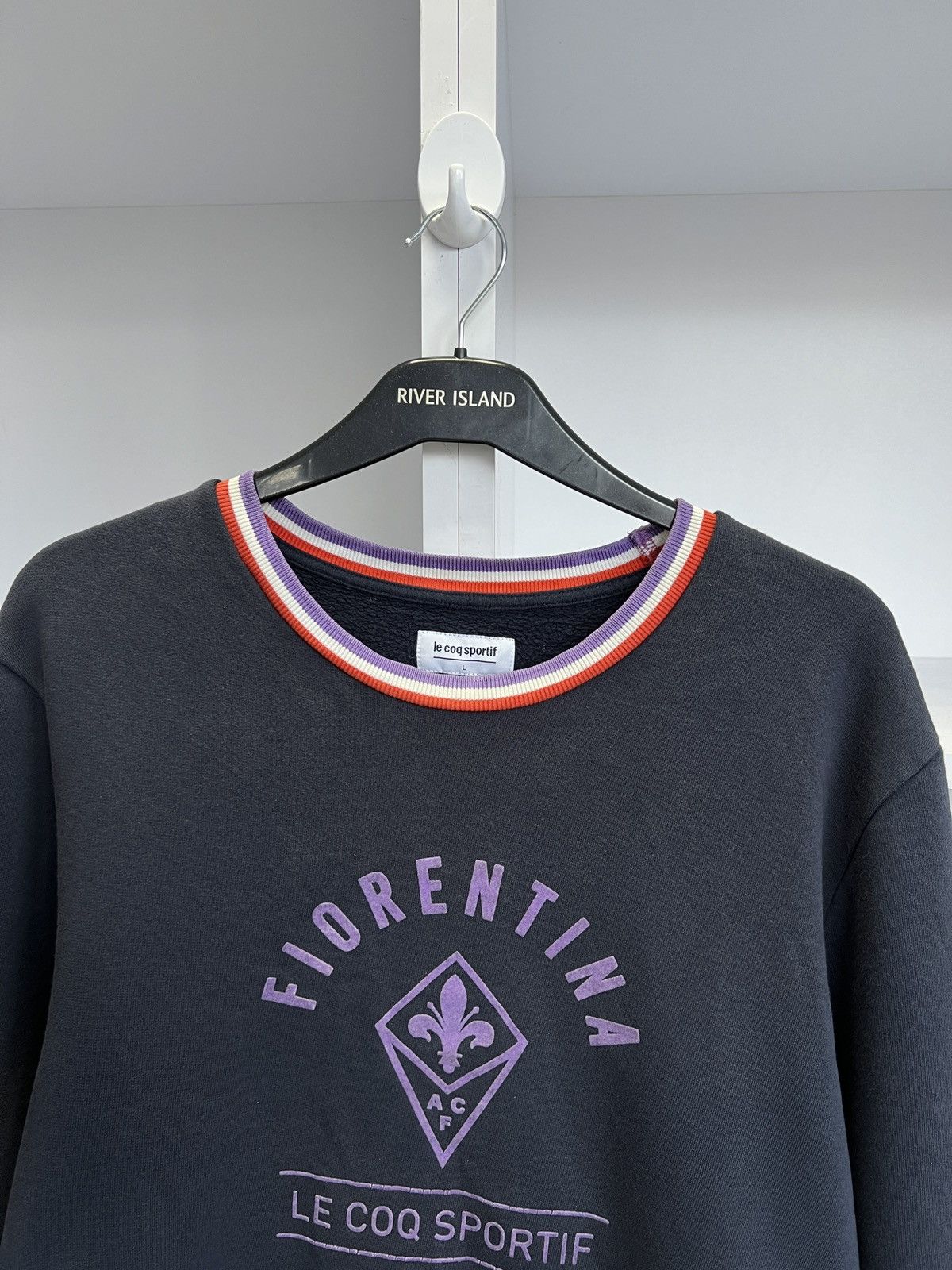 Le Coq Sportif × Vintage Vintage Le Coq Sportif Fiorentina Football Sweatshirt Size US L / EU 52-54 / 3 - 13 Thumbnail