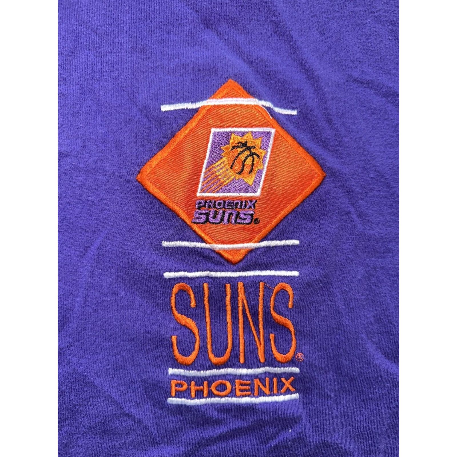 Logo Athletic VINTAGE Logo Athletic Phoenix Suns Ringer Tee T-Shirt XL Men Purple Embroidered Single Stitch Size ONE SIZE - 3 Thumbnail