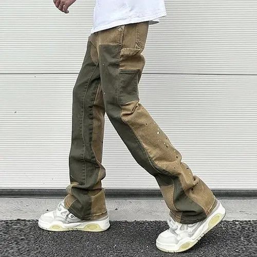 Japanese Brand Hikaru x Mina Spliced Speckled Ink Micro Flare Pant Size US 36 / EU 52 - 4 Thumbnail