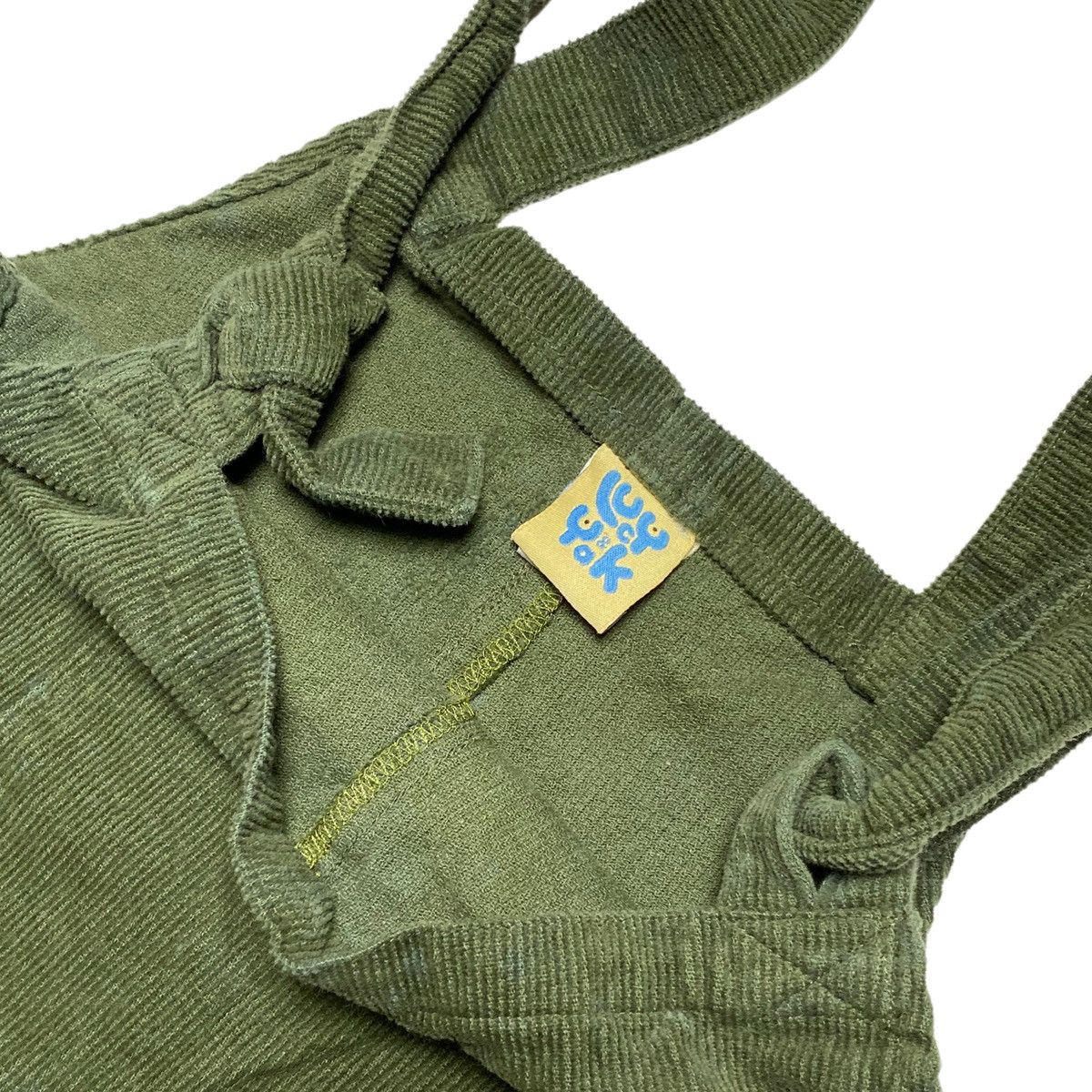 Vintage Lucy & Yak - Corduroy Dungarees Olive Green Overalls Size L / US 10 / IT 46 - 3 Thumbnail