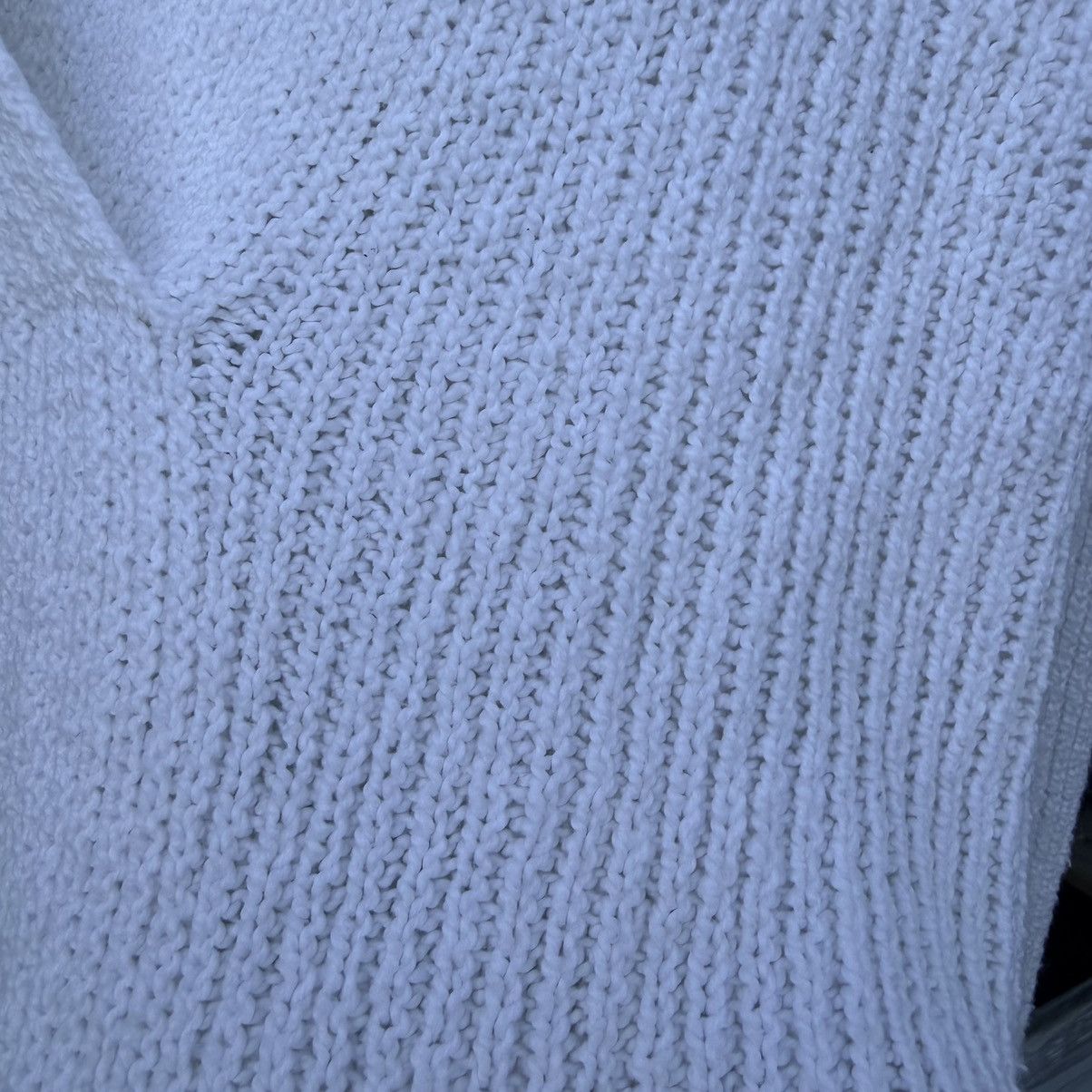 A.L.C. A.L.C. Nick Sweater White Ribbed Split Neck Slit Sleeve Sz M Size M / US 6-8 / IT 42-44 - 13 Thumbnail