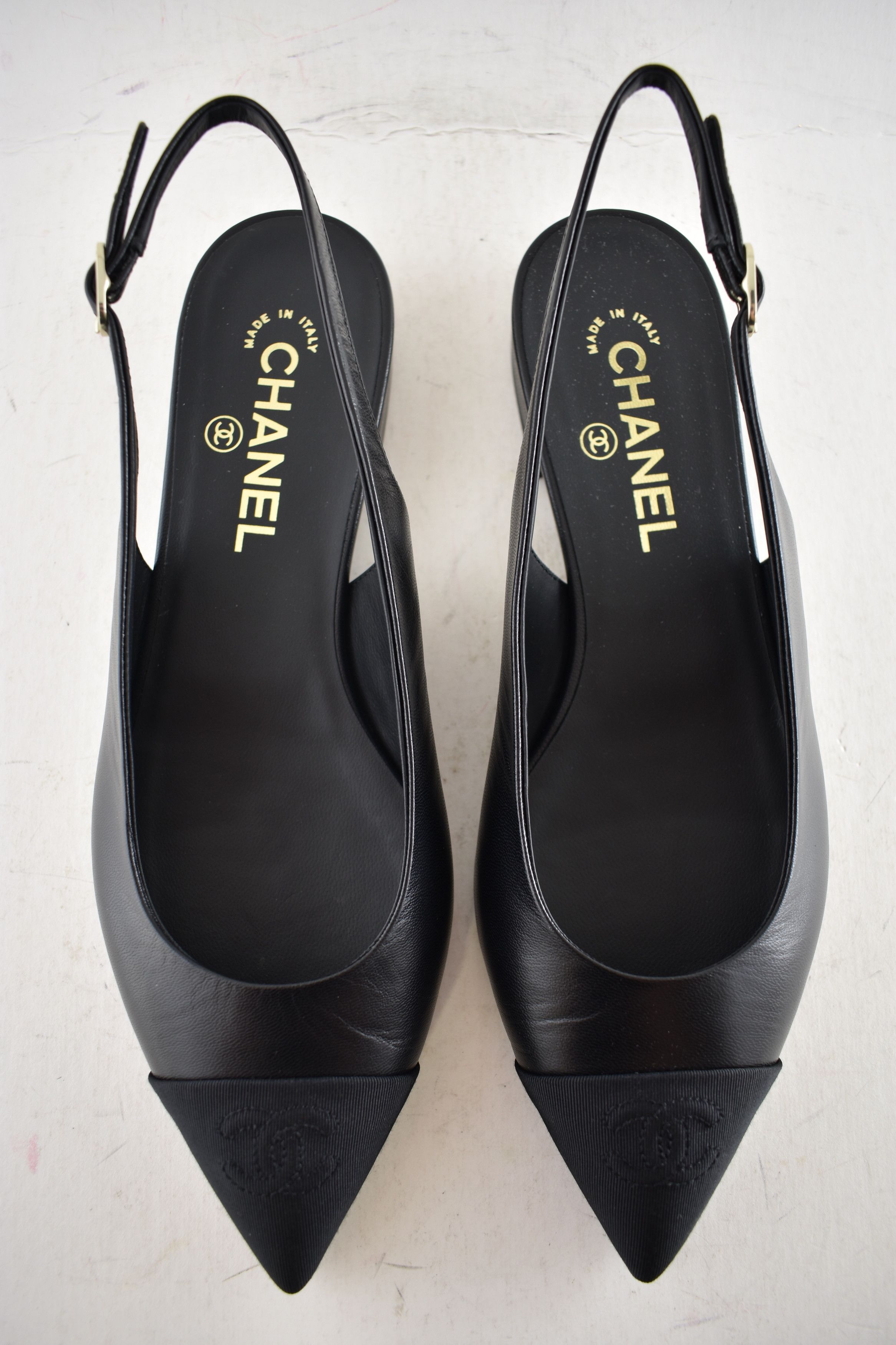 Chanel Chanel 24A CC Logo Coco Slingback Pointed Ballet Flat 38.5 Size US 8.5 / IT 38.5 - 11 Thumbnail
