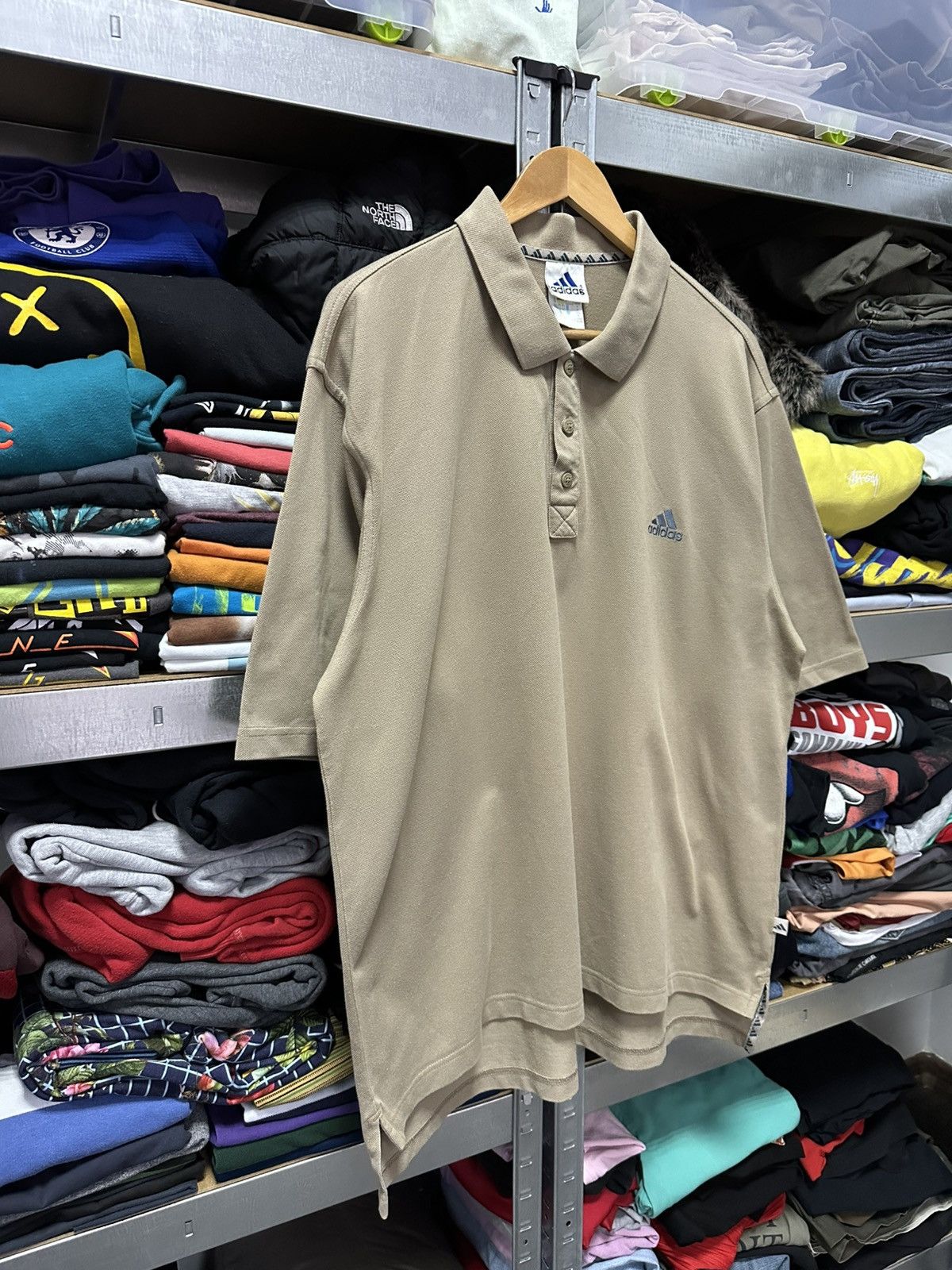 Adidas Vintage 1999 Adidas Polo Shirt Golf S/S Button Beige Top Size US XL / EU 56 / 4 - 2 Thumbnail