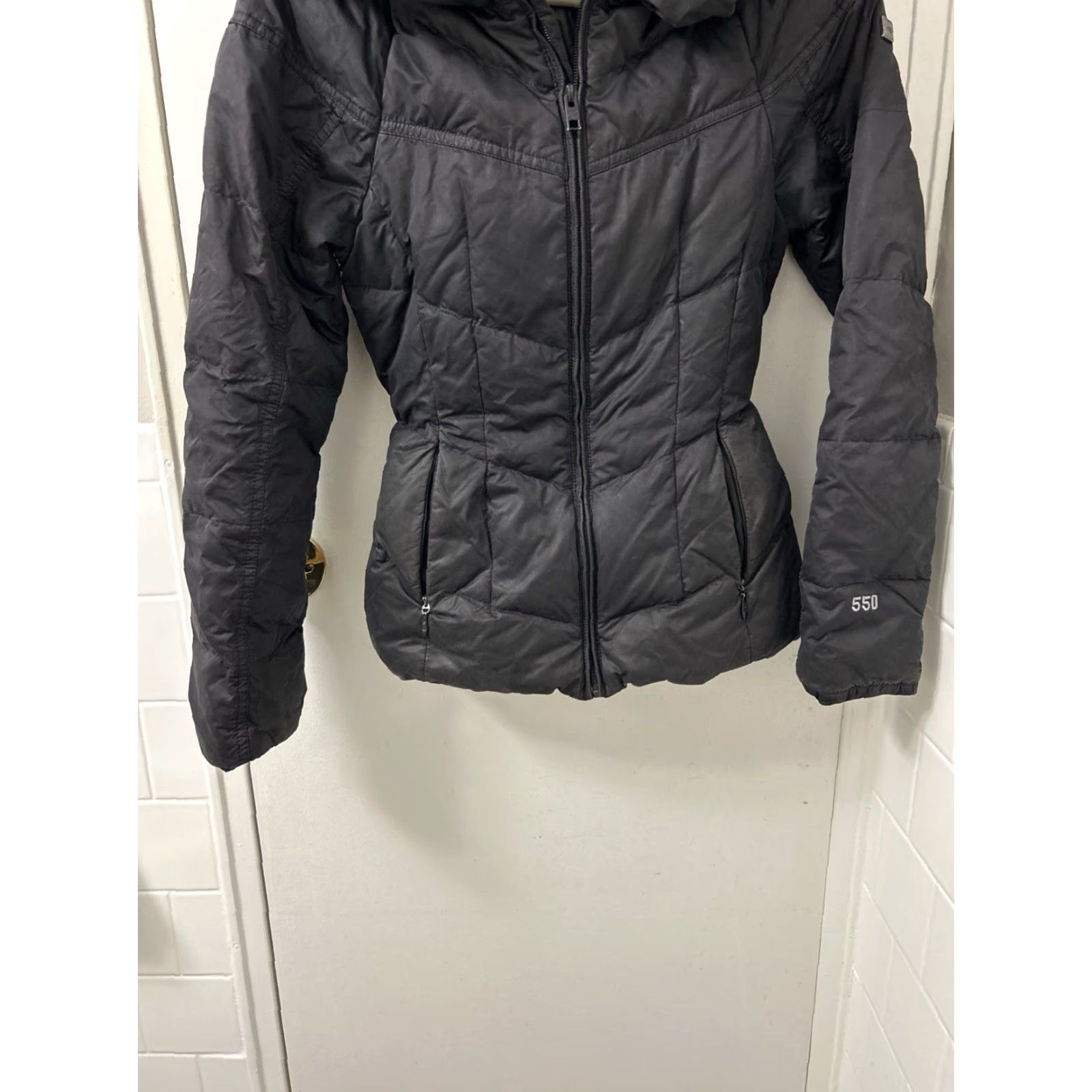 The North Face The North Face Jacket Womens XS Black Full Zip Shawl Hood Puffer 550 Down Quilted Size XS / US 0-2 / IT 36-38 - 3 Thumbnail
