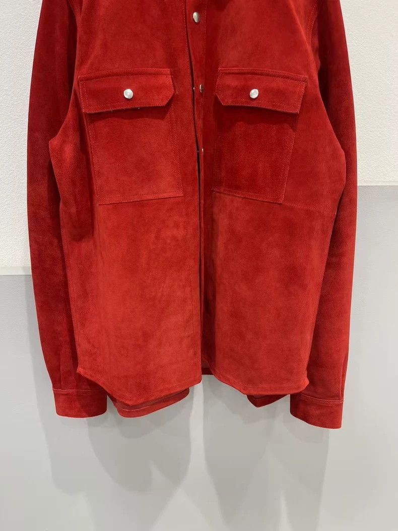 Rick Owens Rick Owens Red leather jacket coat-2506 Size US XL / EU 56 / 4 - 4 Thumbnail