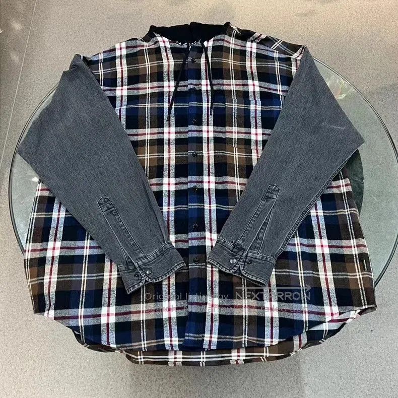 Balenciaga Balenciaga 3-in-1 Denim Hooded Jacket. Size US XL / EU 56 / 4 - 1 Thumbnail