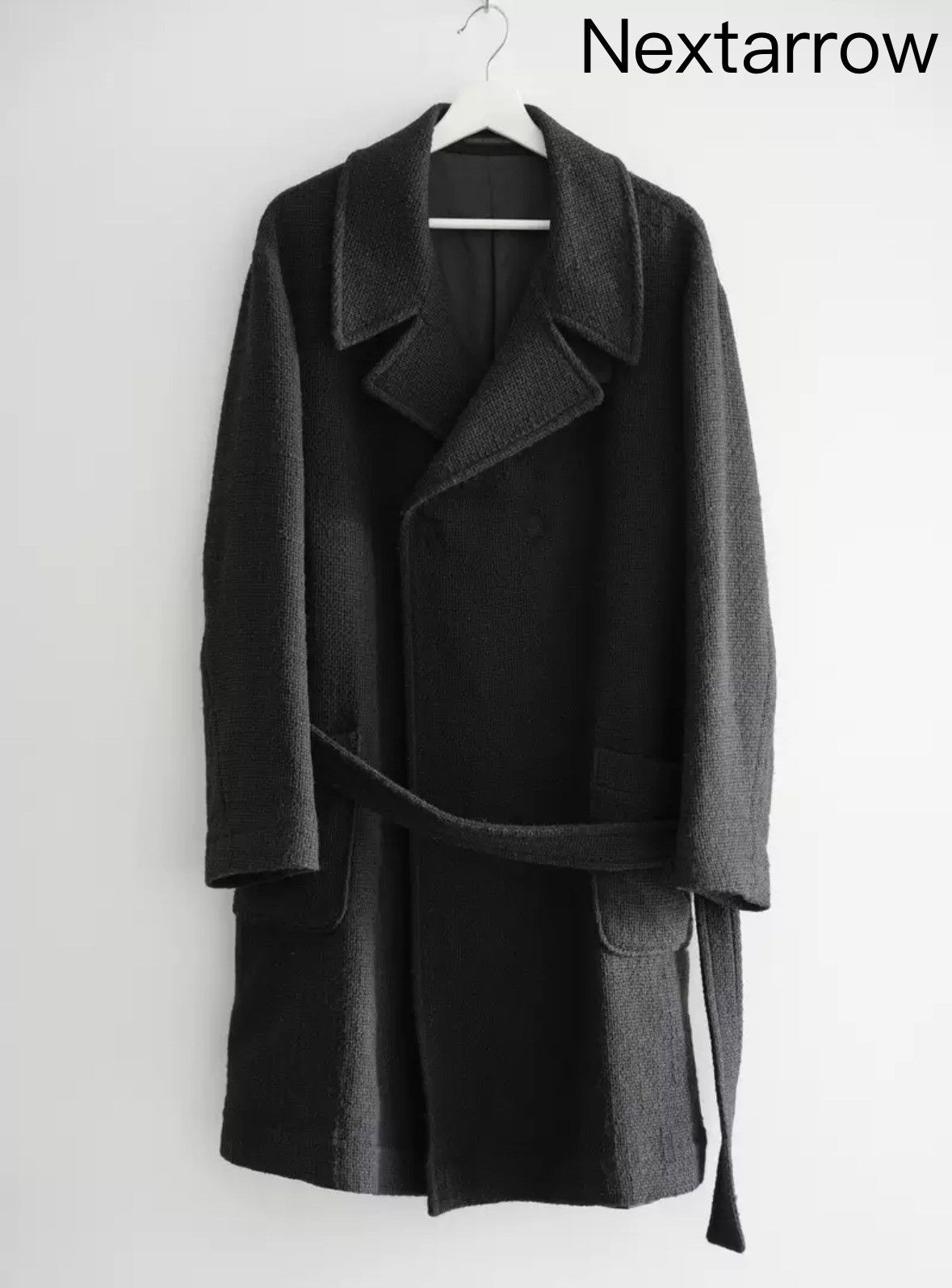 Yohji Yamamoto Yohji Yamamoto 12aw Coarse Knitted Belt Coat Size US M / EU 48-50 / 2 - 1 Thumbnail