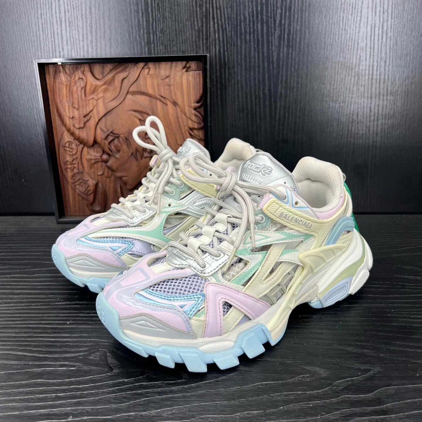 Balenciaga Balenciaga Track 2 White Blue Pink 36 Size US 5 / IT 35 - 1 Thumbnail