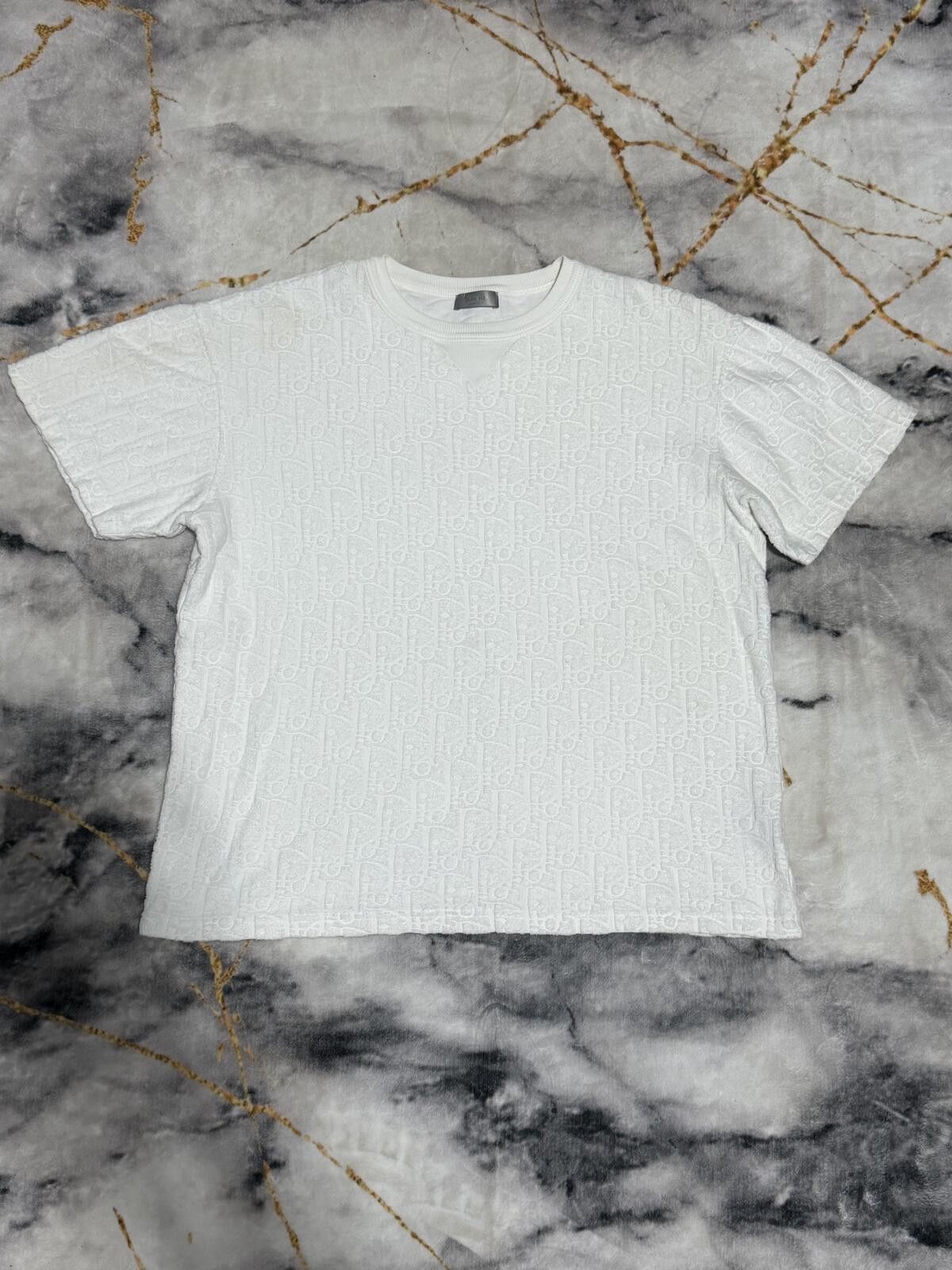 Christian Dior Monsieur Dior Terry Cloth ‘Towel’ Tee White - S Size US S / EU 44-46 / 1 - 1 Thumbnail