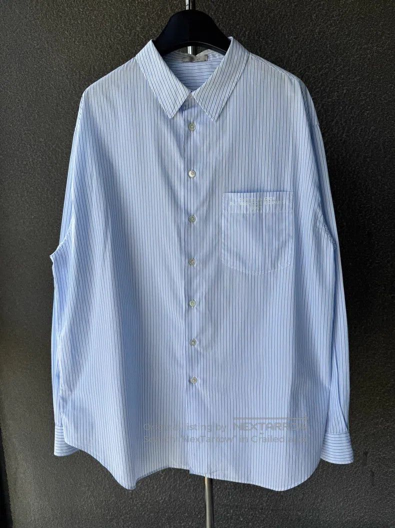 Dior Size 41 Loose long-sleeved shirt with slogan stripes