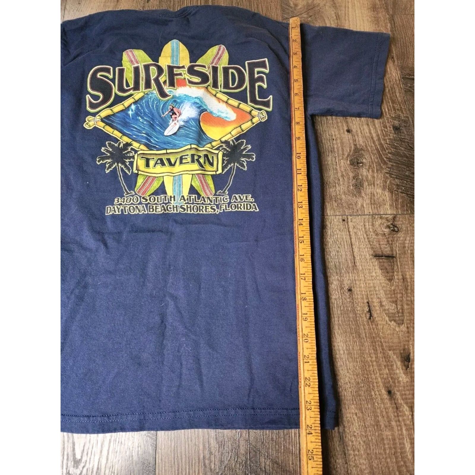 Gildan Mens S Surfside Tavern Daytona Beach FL Double Sided Pocket T Shirt Size US S / EU 44-46 / 1 - 2 Thumbnail