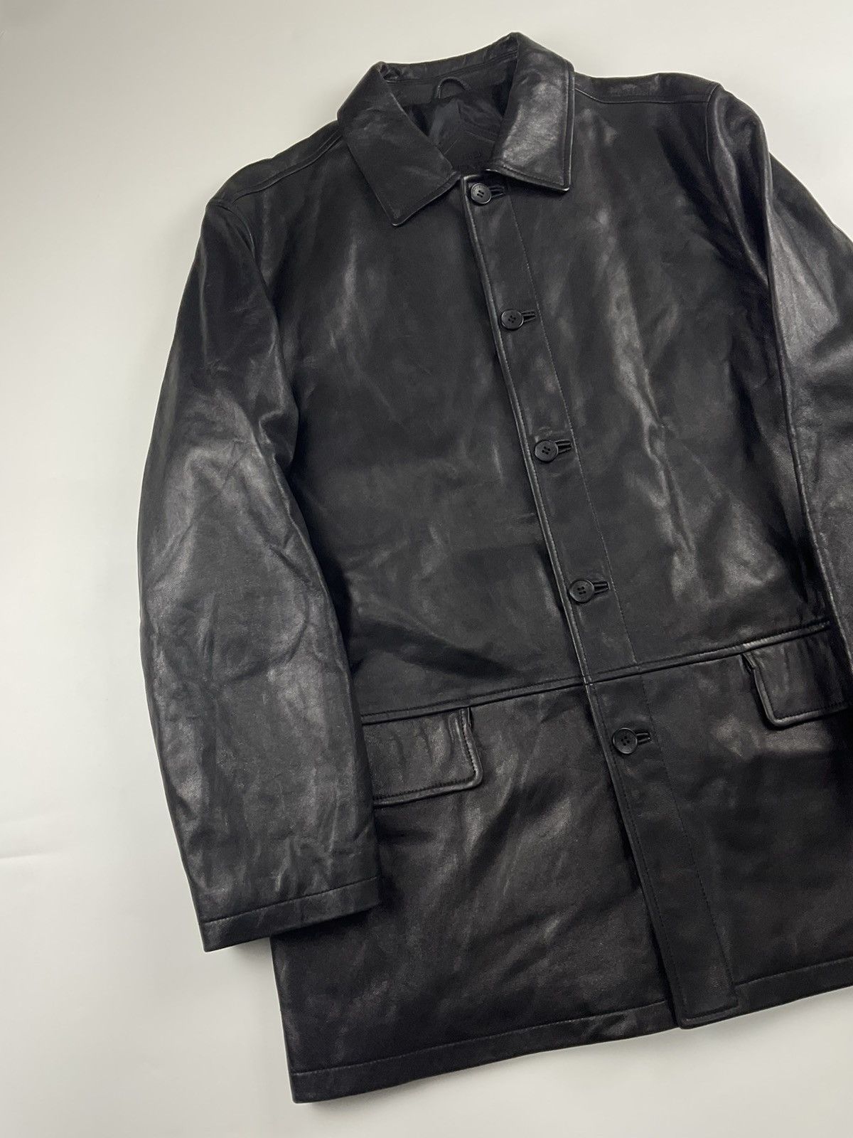 Balenciaga Vintage Balenciaga Leather Jacket Size US XL / EU 56 / 4 - 4 Thumbnail