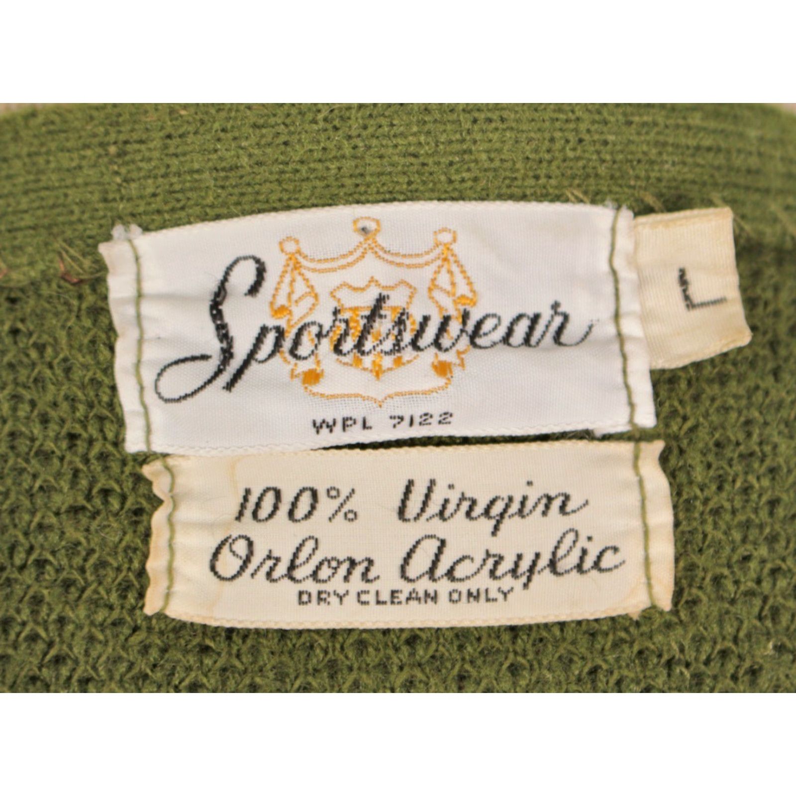 Vintage VTG 1960s Sweater Shirt Mens L Green Cardigan Acrylic Suede 50s 60s VTG 1960s Sweater Cardigan Mens L Green Brown Acrylic Suede Size US L / EU 52-54 / 3 - 5 Thumbnail