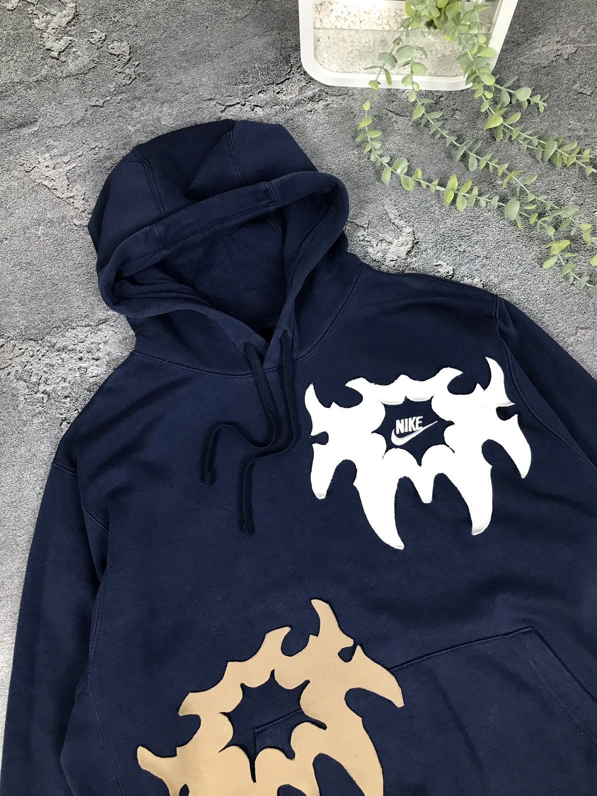 ♻️1 OF 1 NIKE CUSTOM HANDMADE RARE OPIUM TRIBLE BOXY HOODIE