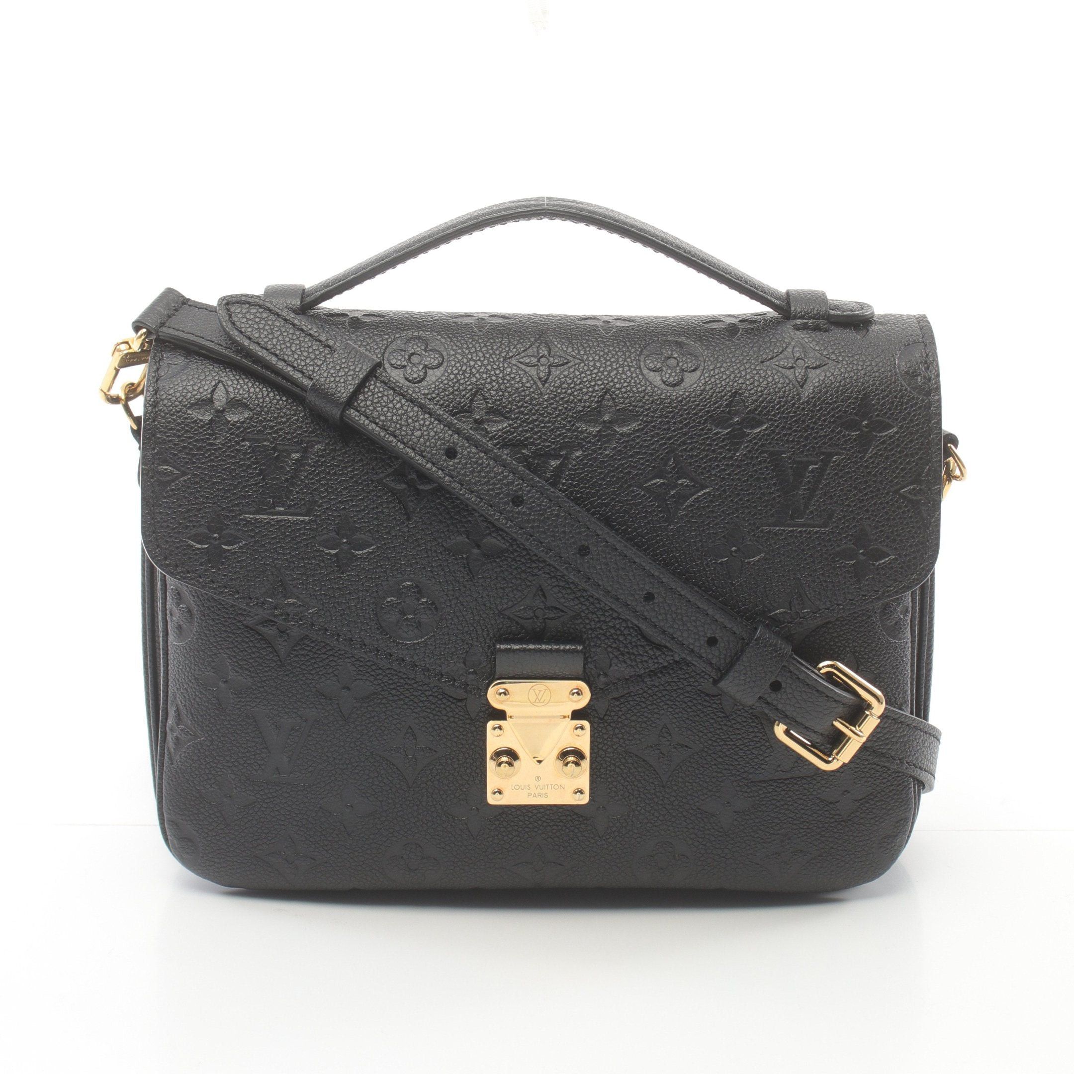 Louis Vuitton Louis Vuitton Pochette Metis Mm Monogram Empreinte Noir Handbag Leather Black Size ONE SIZE - 1 Thumbnail