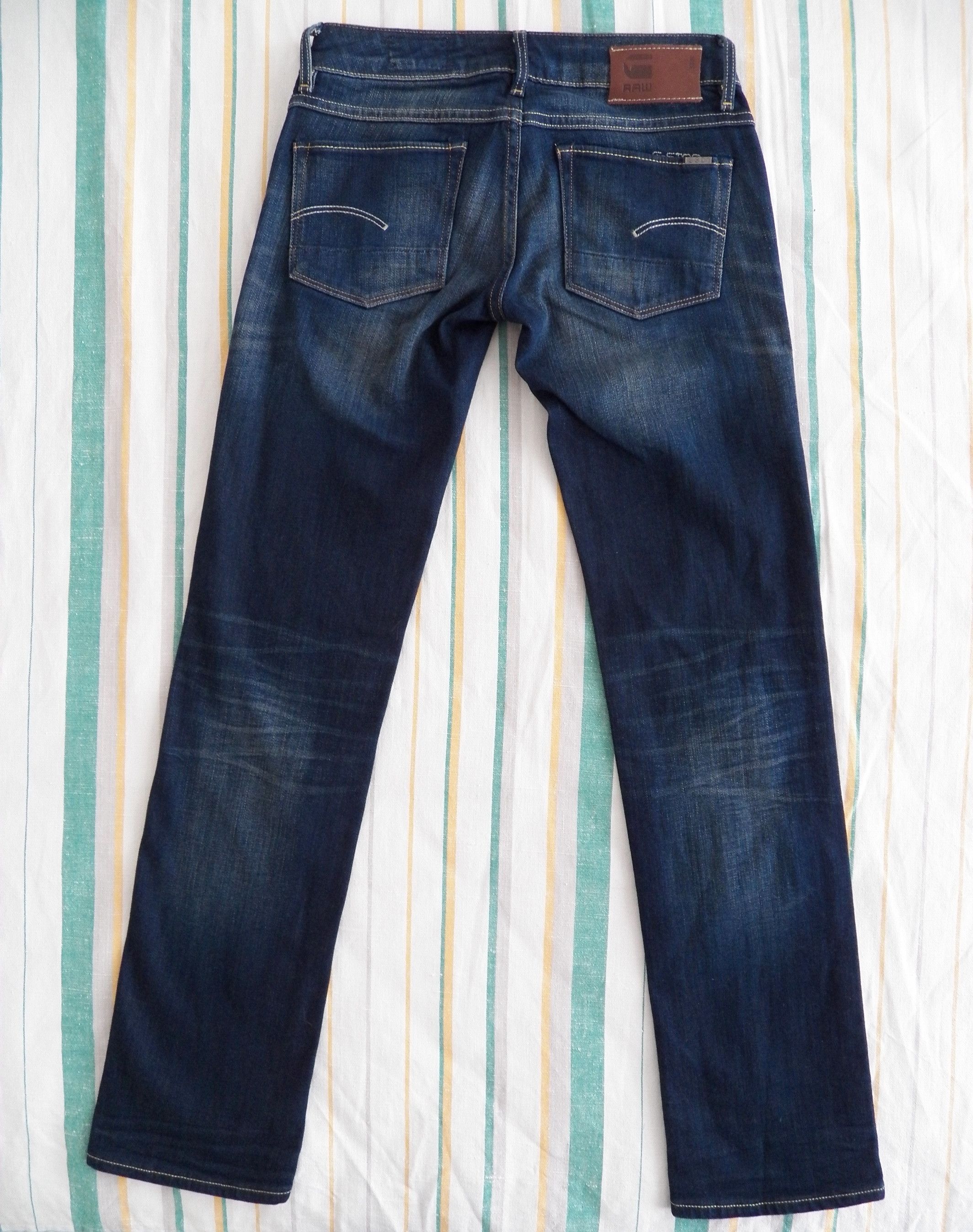 G-Star G-Star RAW 3301 Straight Wmn Jeans W24 L30 Blue Medium Aged Size 24" / US 00 / IT 34 - 2 Thumbnail