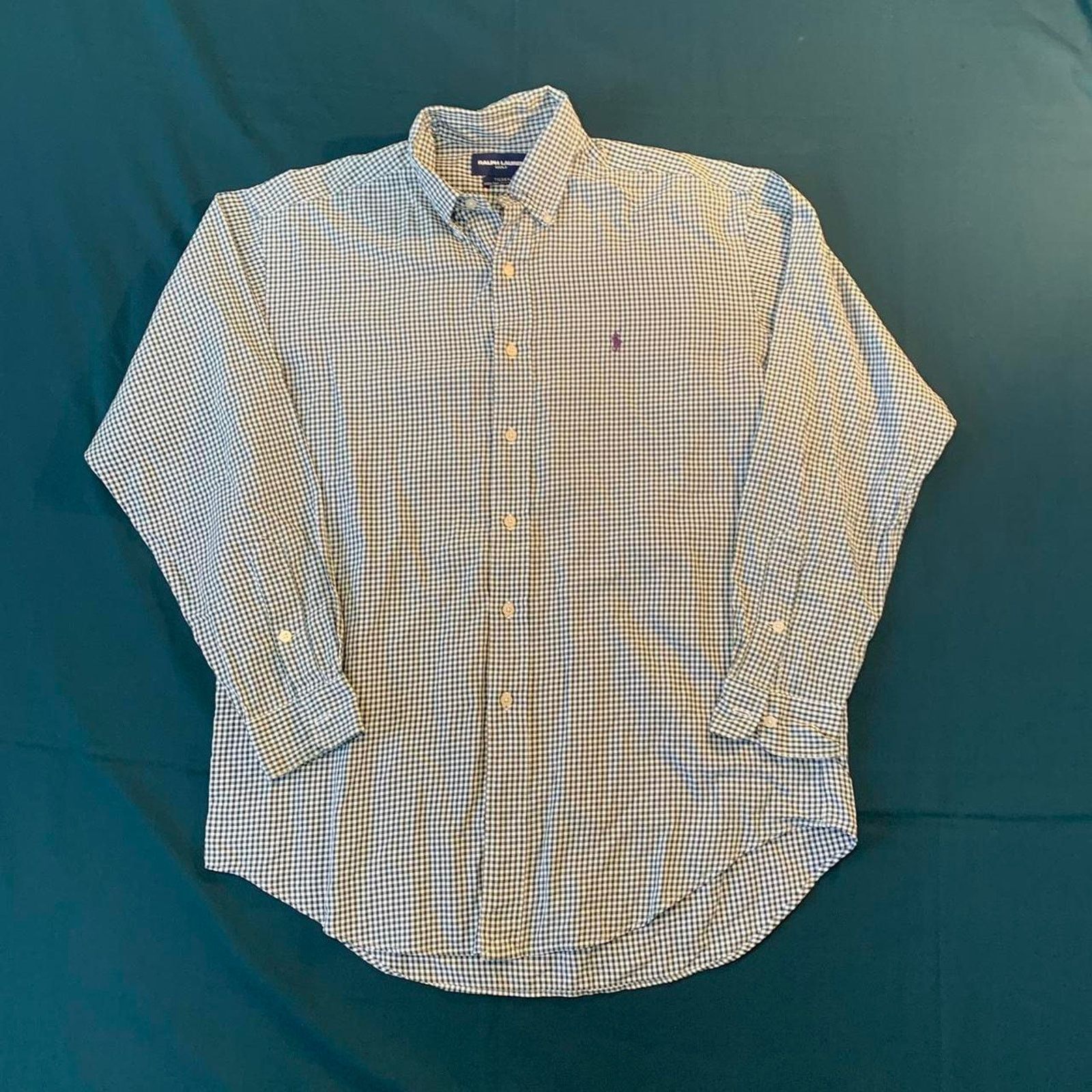 Ralph Lauren Ralph Lauren Green Gingham Button Down Shirt Size US M / EU 48-50 / 2 - 1 Thumbnail