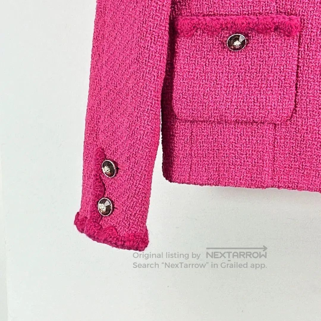 Chanel Chanel 24A Dragon Fruit Wool Tweed Jacket. Size S / US 4 / IT 40 - 6 Thumbnail