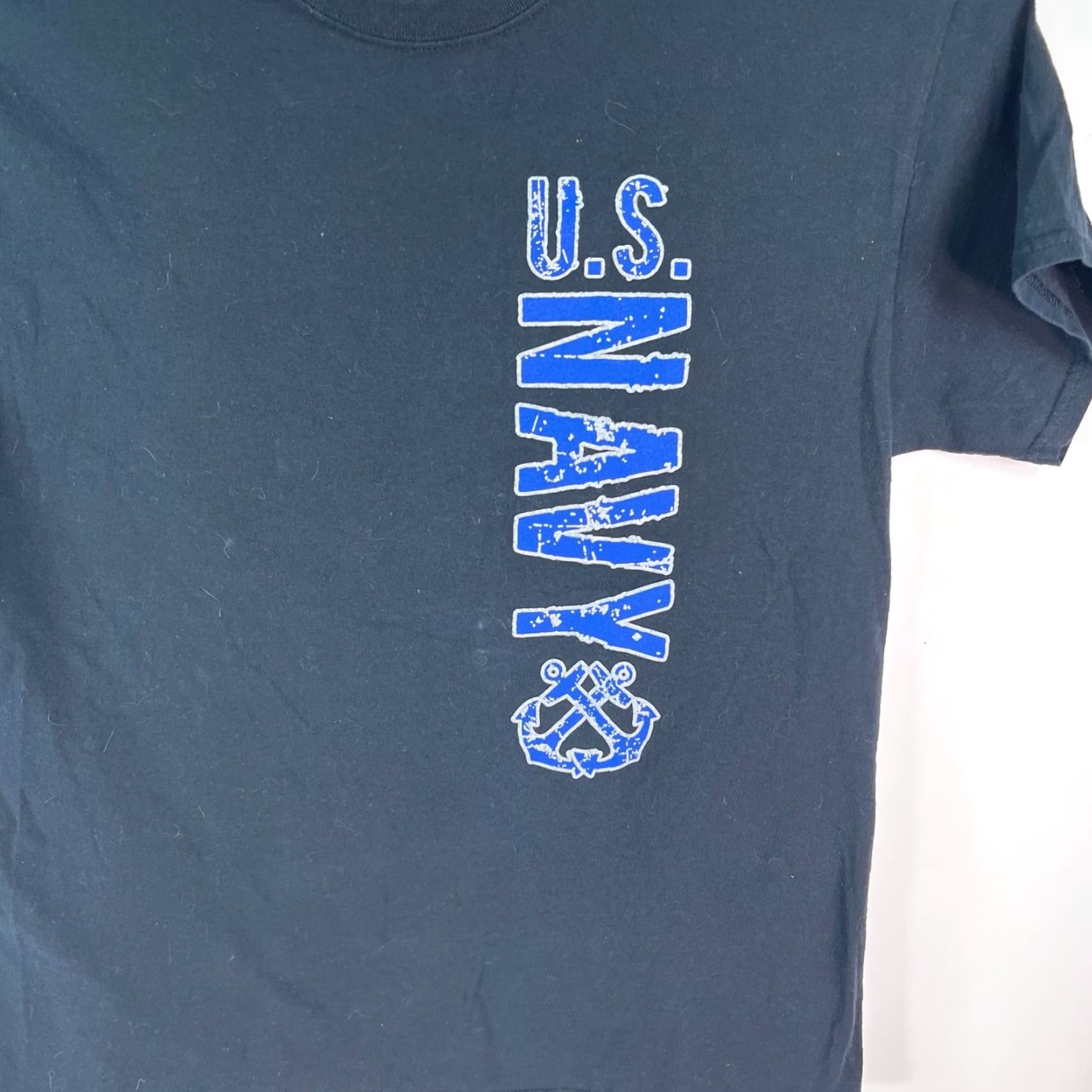 Gildan US Navy 259 USS Arizona T-Shirt Graphic 2 Sided Blue Mens L Crew Neck Cotton Gildan Size US L / EU 52-54 / 3 - 3 Thumbnail