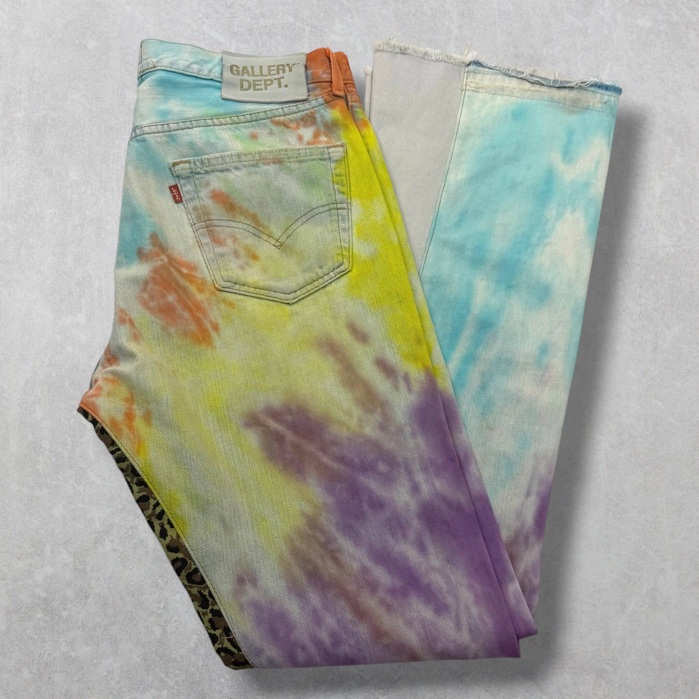 Gallery Dept. Gallery Dept. La Flare Tie Dye Jeans 33 Size US 33 - 3 Thumbnail