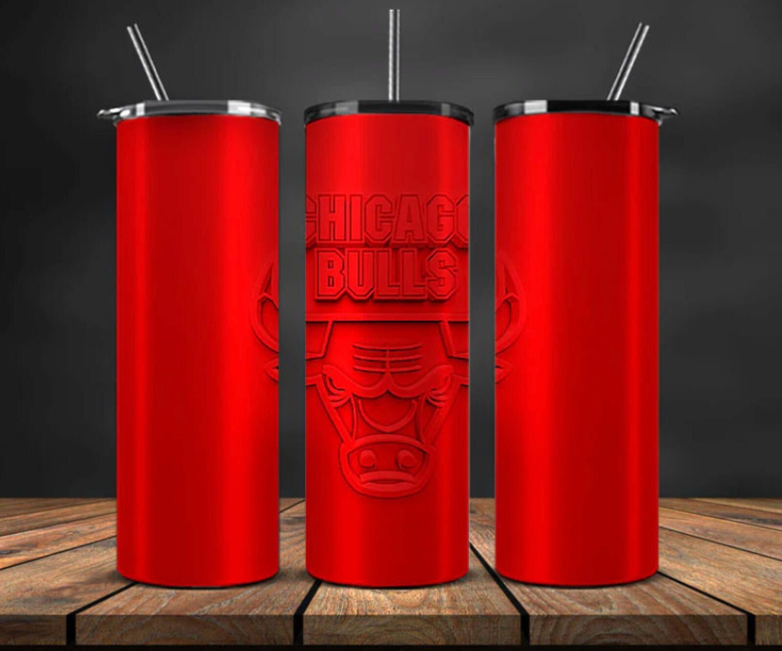 The Unbranded Brand 20 oz Chicago Bulls Stainless Steel Tumbler -All Red Up Size ONE SIZE - 1 Thumbnail