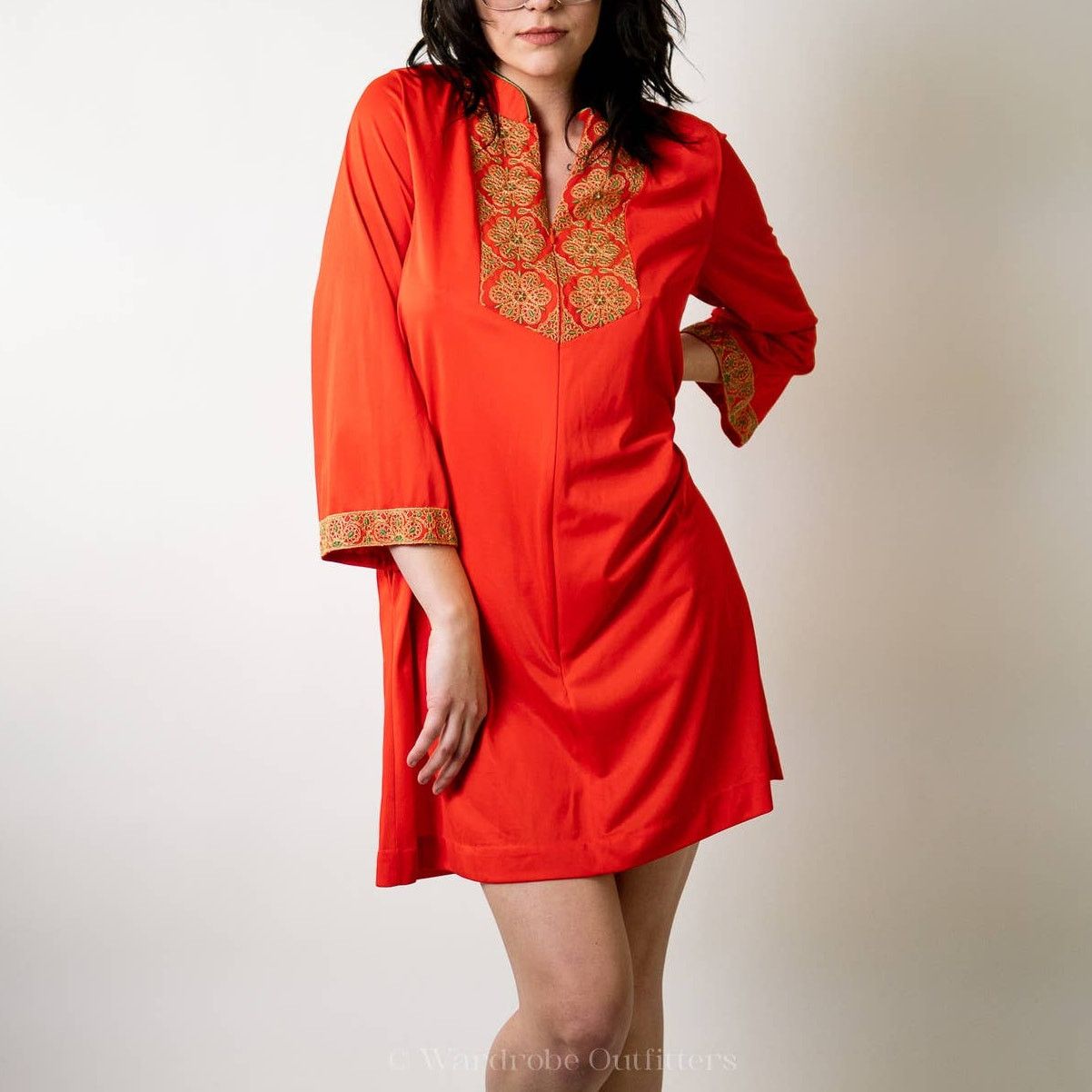 Vintage Vintage 1960's Embroidered Gossard Artemis Coral Dress - M Size M / US 6-8 / IT 42-44 - 6 Thumbnail