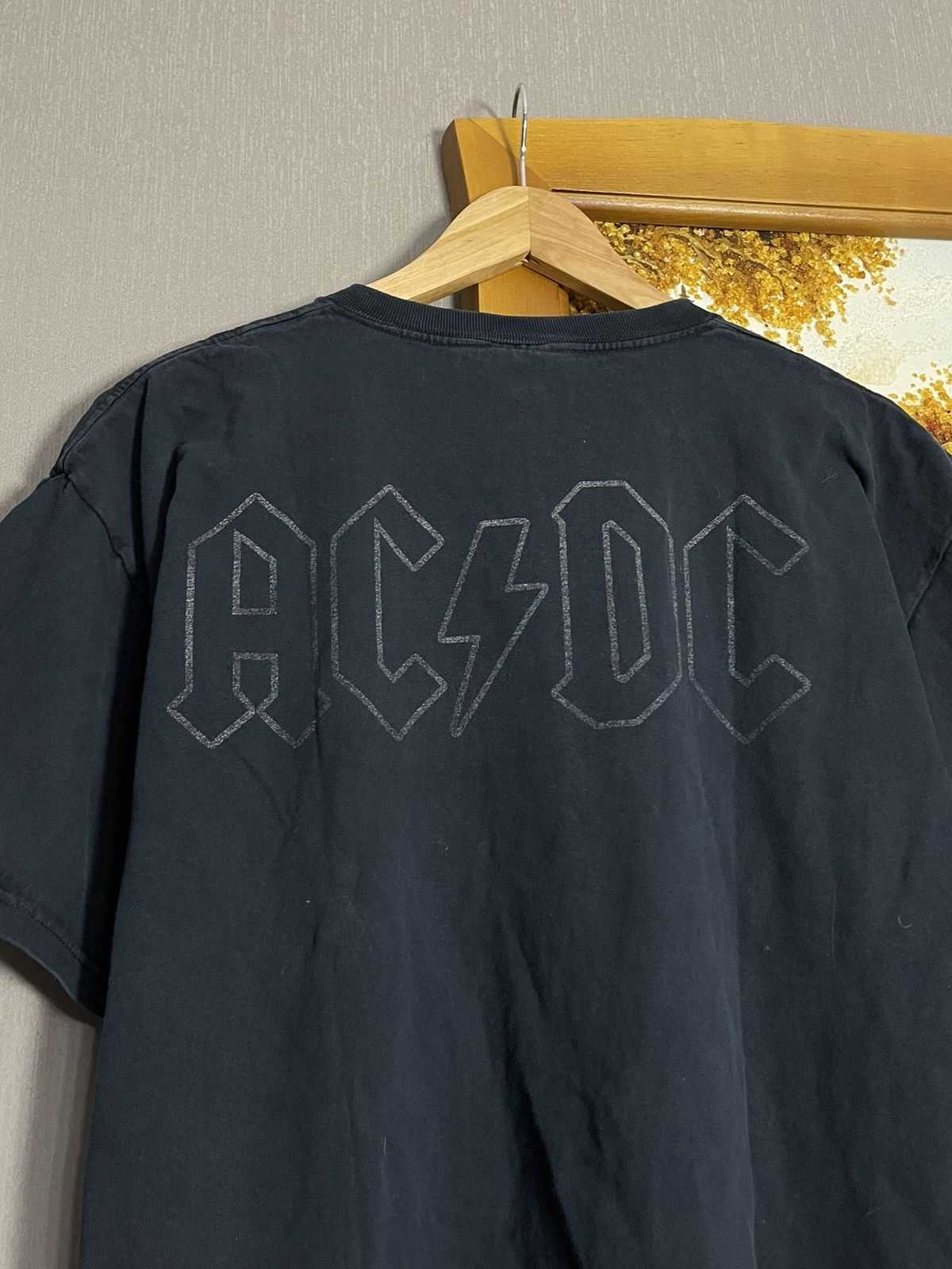 Fruit Of The Loom Vintage AC DC Flame Logo Faded Graphic T-shirt Band Size US XL / EU 56 / 4 - 8 Thumbnail