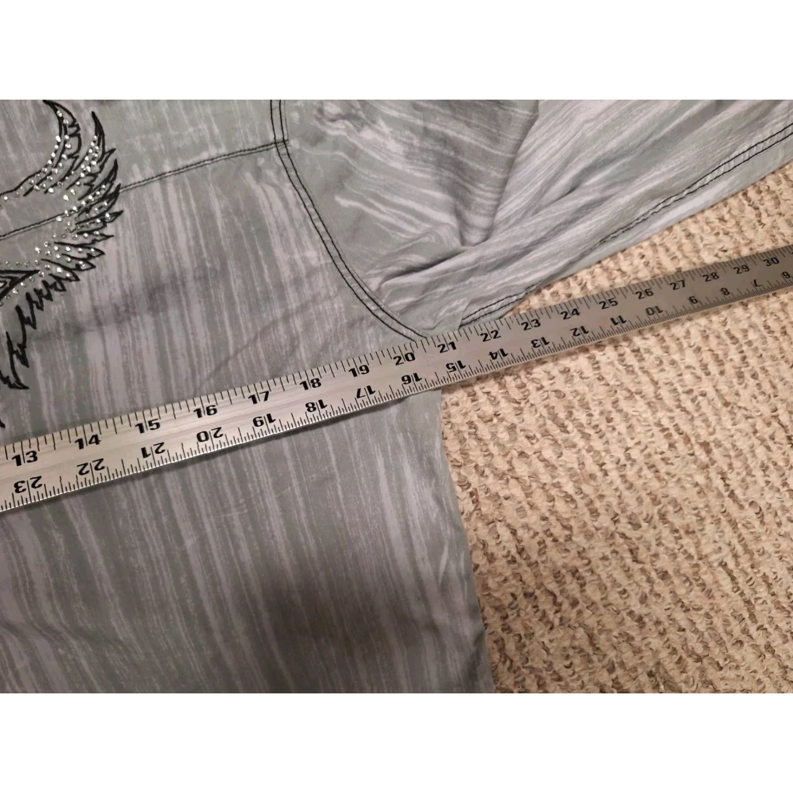 Vintage COWGIRL HARDWARE Western Shirt Gray Cross Embroidery Pearl Snap M Size M / US 6-8 / IT 42-44 - 4 Thumbnail