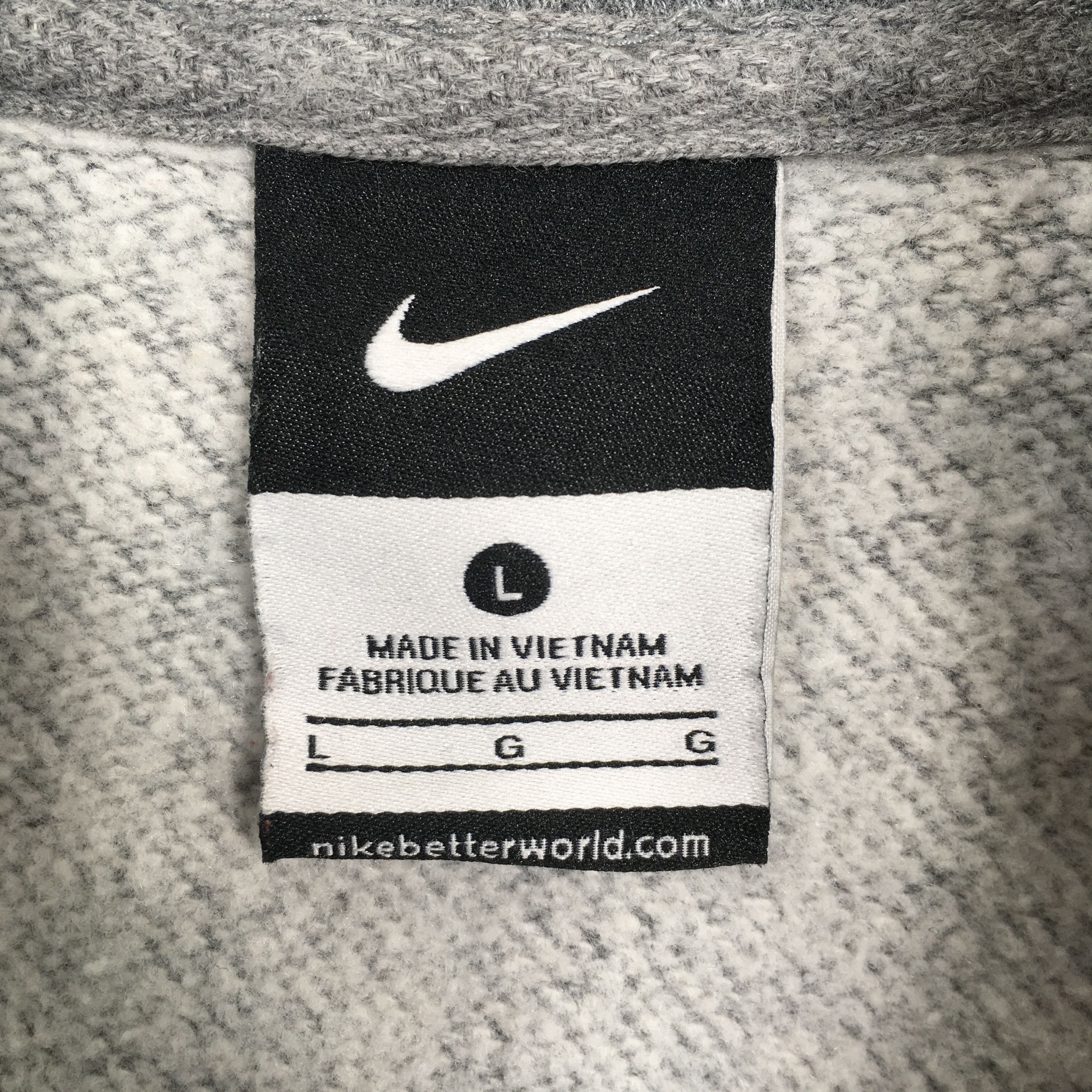 Nike × Vintage Vintage Nike Swoosh Half Zipper Gray Sweatshirt Large Size US L / EU 52-54 / 3 - 6 Thumbnail