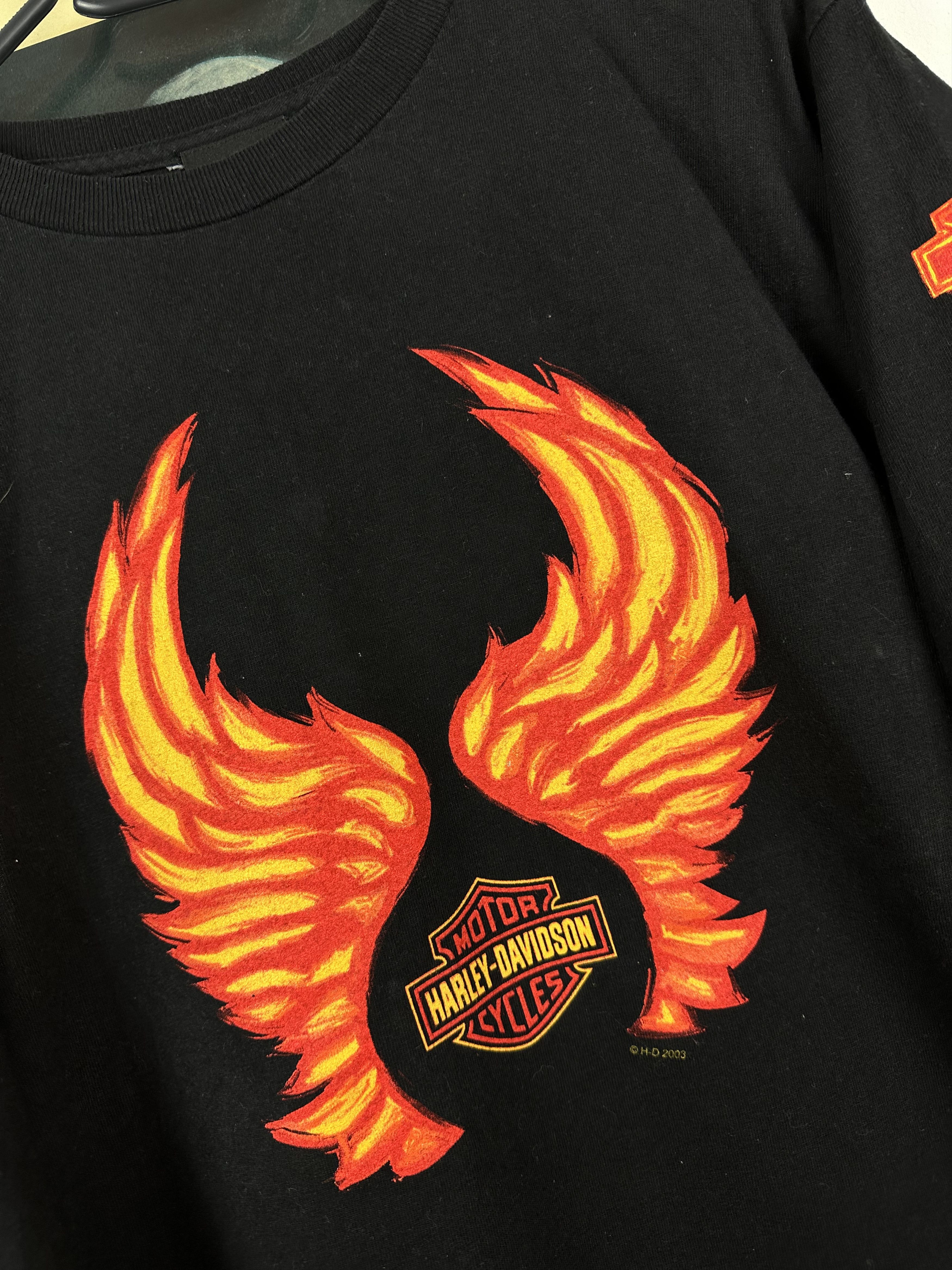 Harley Davidson Vintage Harley Davidson Abura Shirt Eagle Fire Long Sleeve Size M / US 6-8 / IT 42-44 - 4 Thumbnail