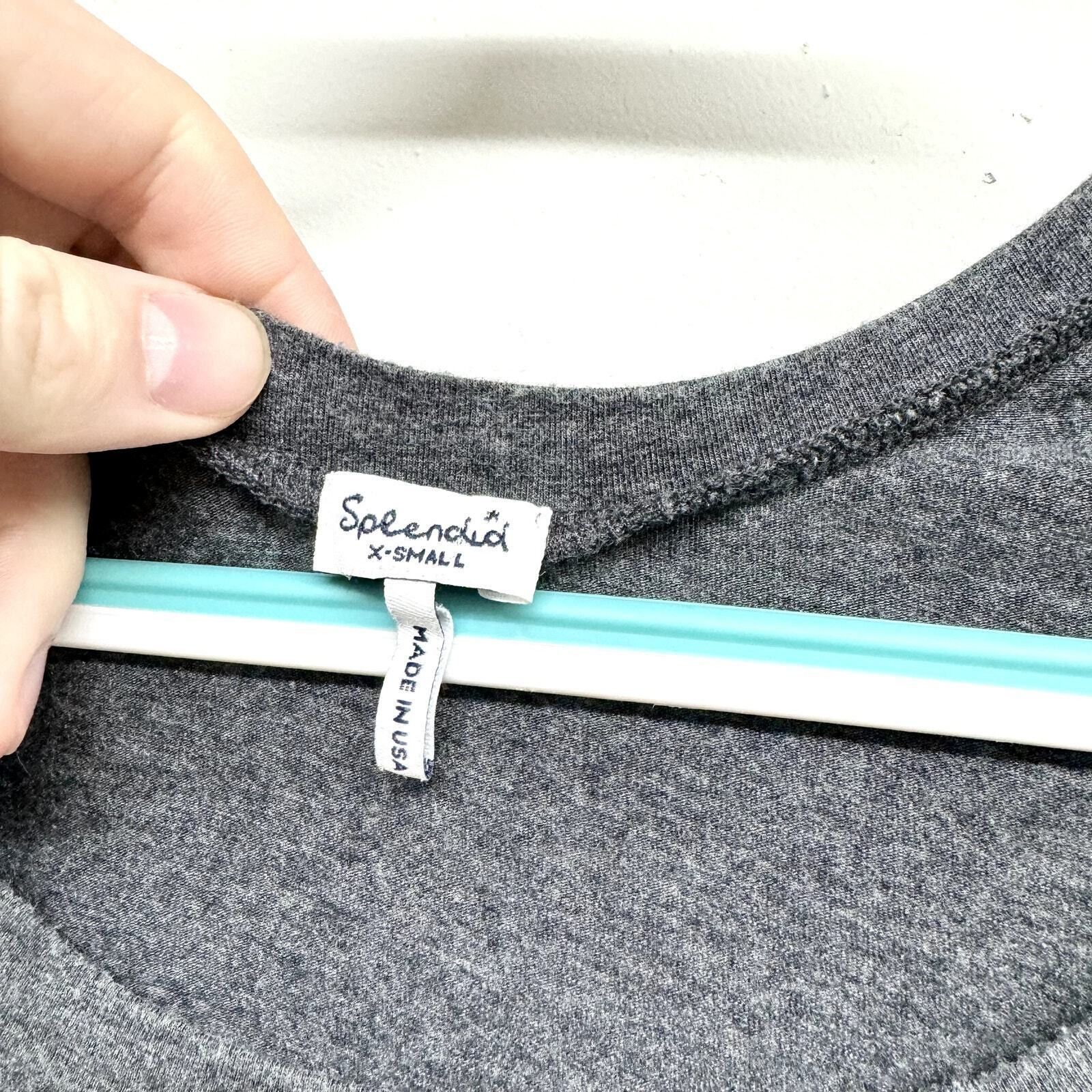 Splendid Splendid Long Sleeve Mini Grey Round Neck Dress Size XS Size XS / US 0-2 / IT 36-38 - 3 Thumbnail