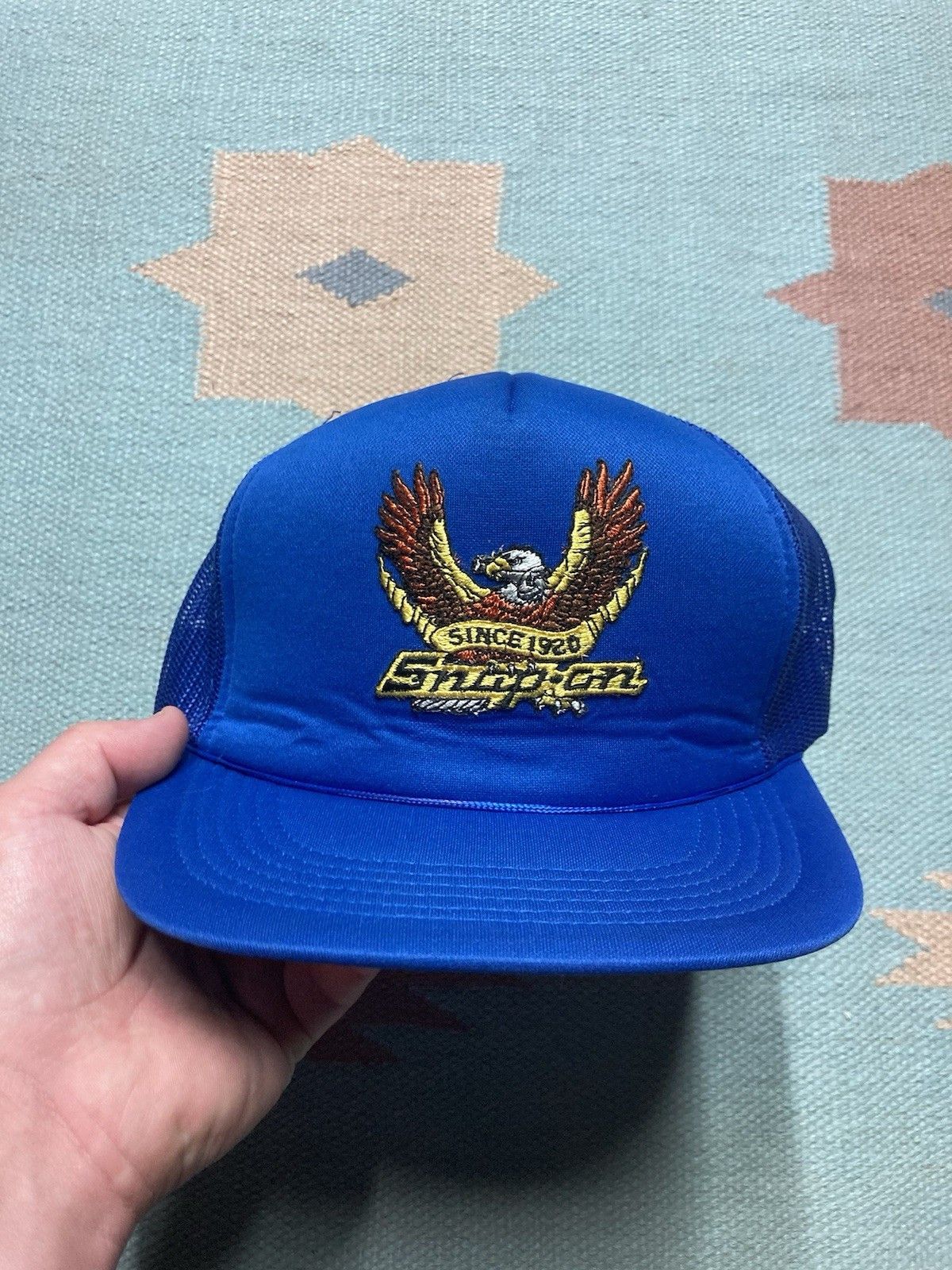 Vintage Vintage trucker hat snap on tools eagle logo blue SnapBack Size ONE SIZE - 2 Thumbnail