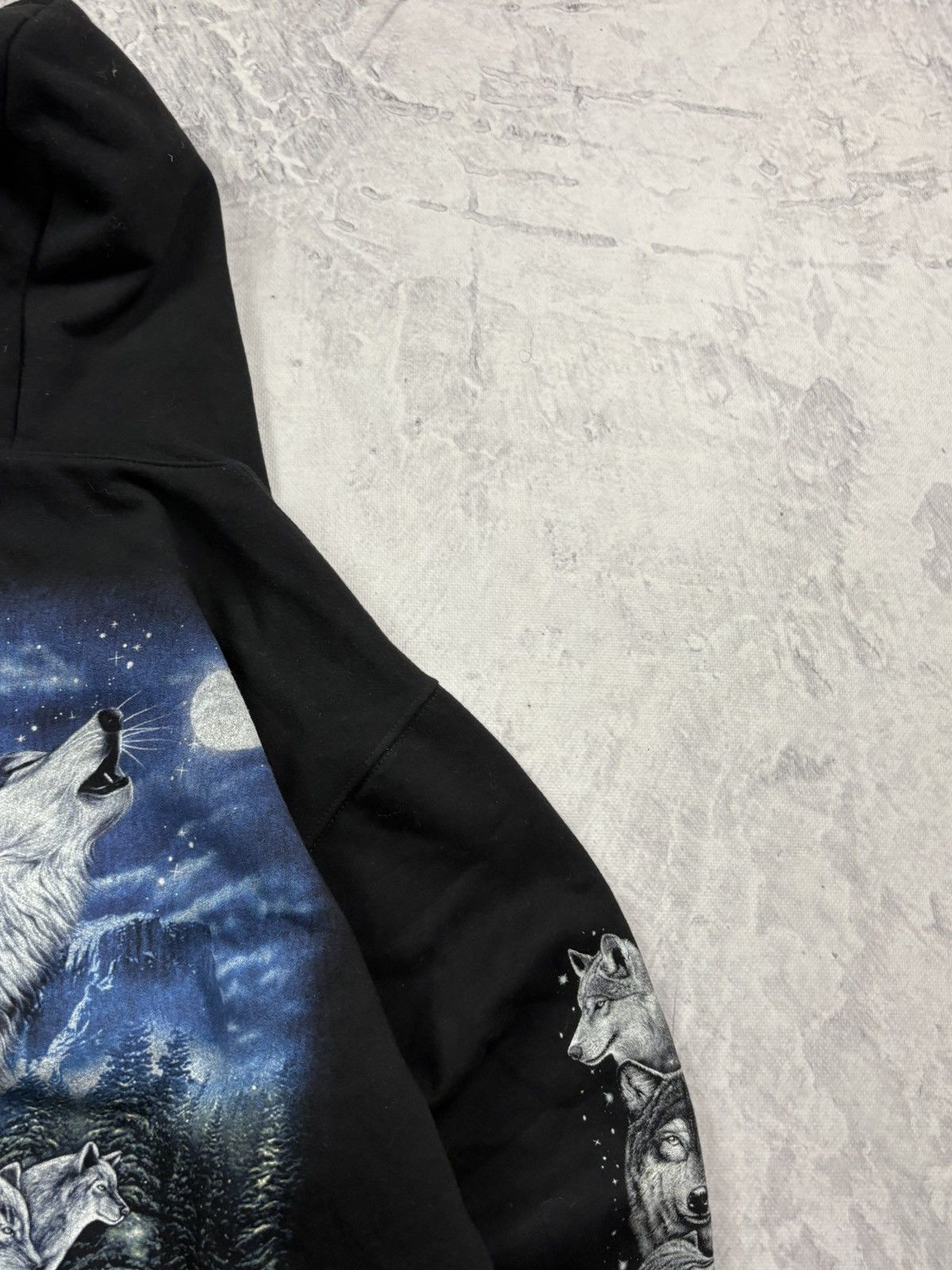 Japanese Brand Vintage Wolf ZIP hoodie rap hip-hop retro wide loose baggy Size US L / EU 52-54 / 3 - 3 Thumbnail