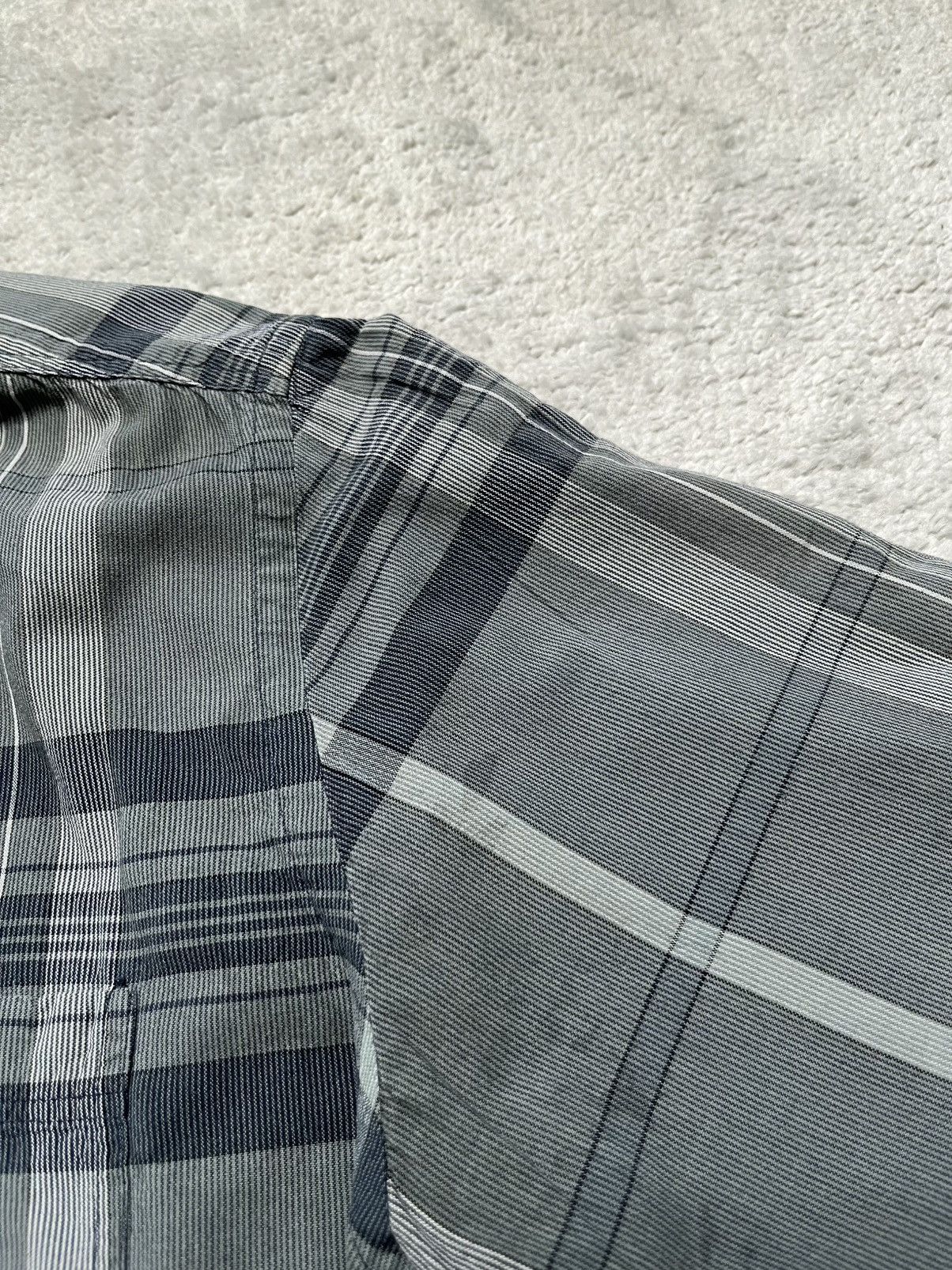 Burberry Vintage Grey tartan check Button Shirt Striped Burberry Size US L / EU 52-54 / 3 - 4 Thumbnail