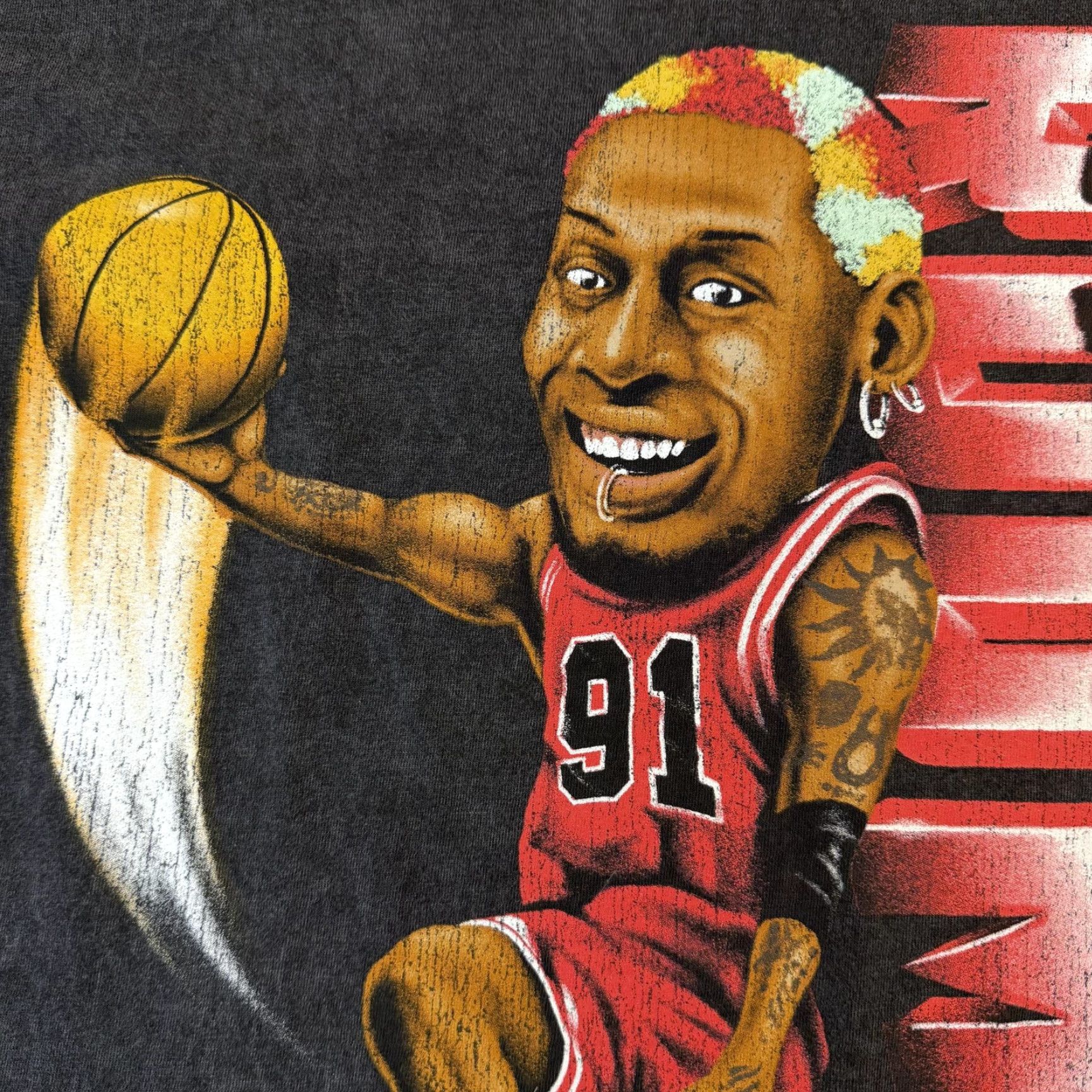 Vintage Rodman Apparel Shirt Mens Medium Black Graphic 91 Basketball Caricature Tee Size US M / EU 48-50 / 2 - 5 Thumbnail