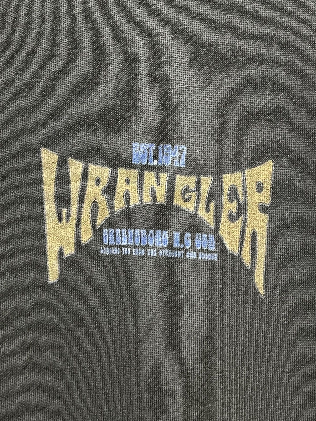 Wrangler 🔥DOPE! WRANGLER Vintage y2k Single Stitch Big Print T-Shirt Size US L / EU 52-54 / 3 - 4 Thumbnail