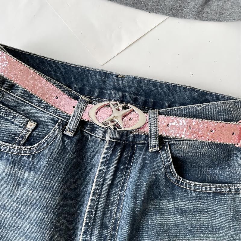 Designer Dark Vintage Belt Riveted Belts Menswear Accessories Size ONE SIZE - 3 Thumbnail