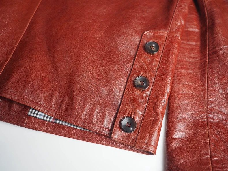 Gucci GucciBurgundy double-breasted leather jacket 2503-Nextarrow Size US S / EU 44-46 / 1 - 5 Thumbnail