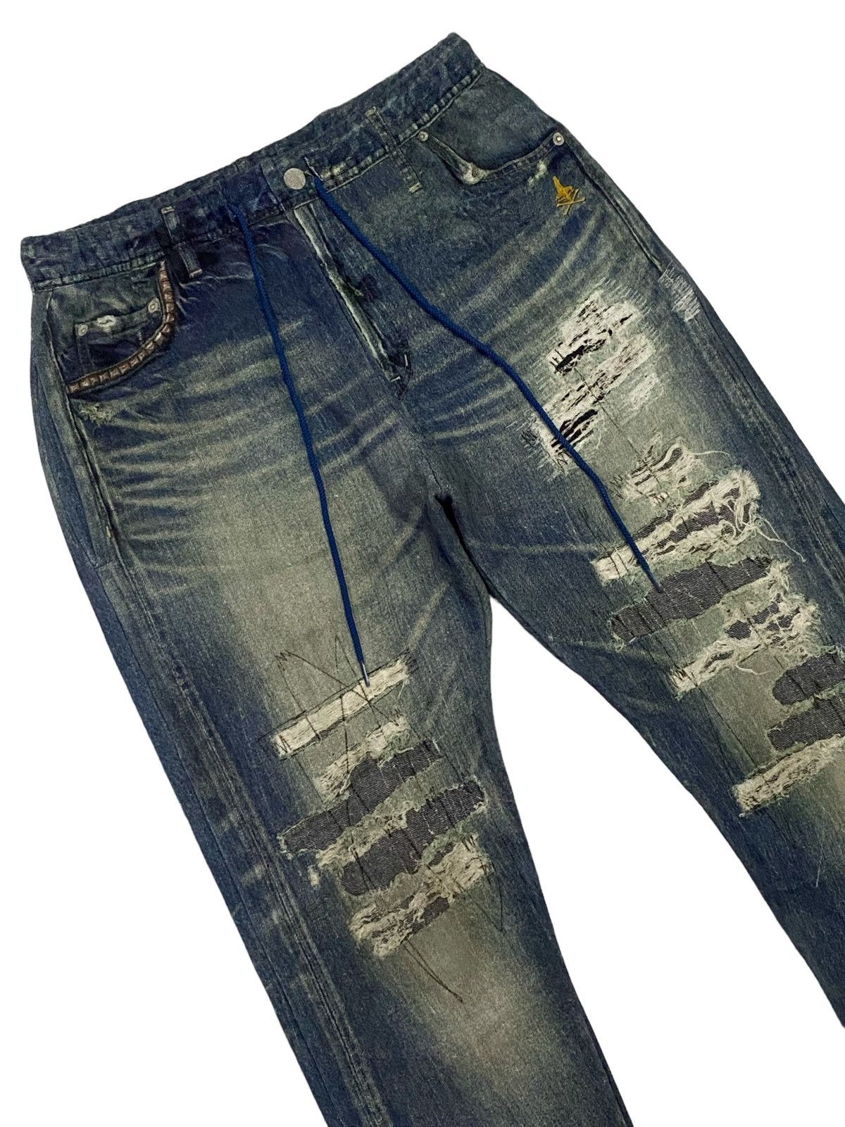 Hysteric Glamour Hysteric Glamour Distress Ripped Style Printed Jogger Pants Size US 30 / EU 46 - 17 Thumbnail