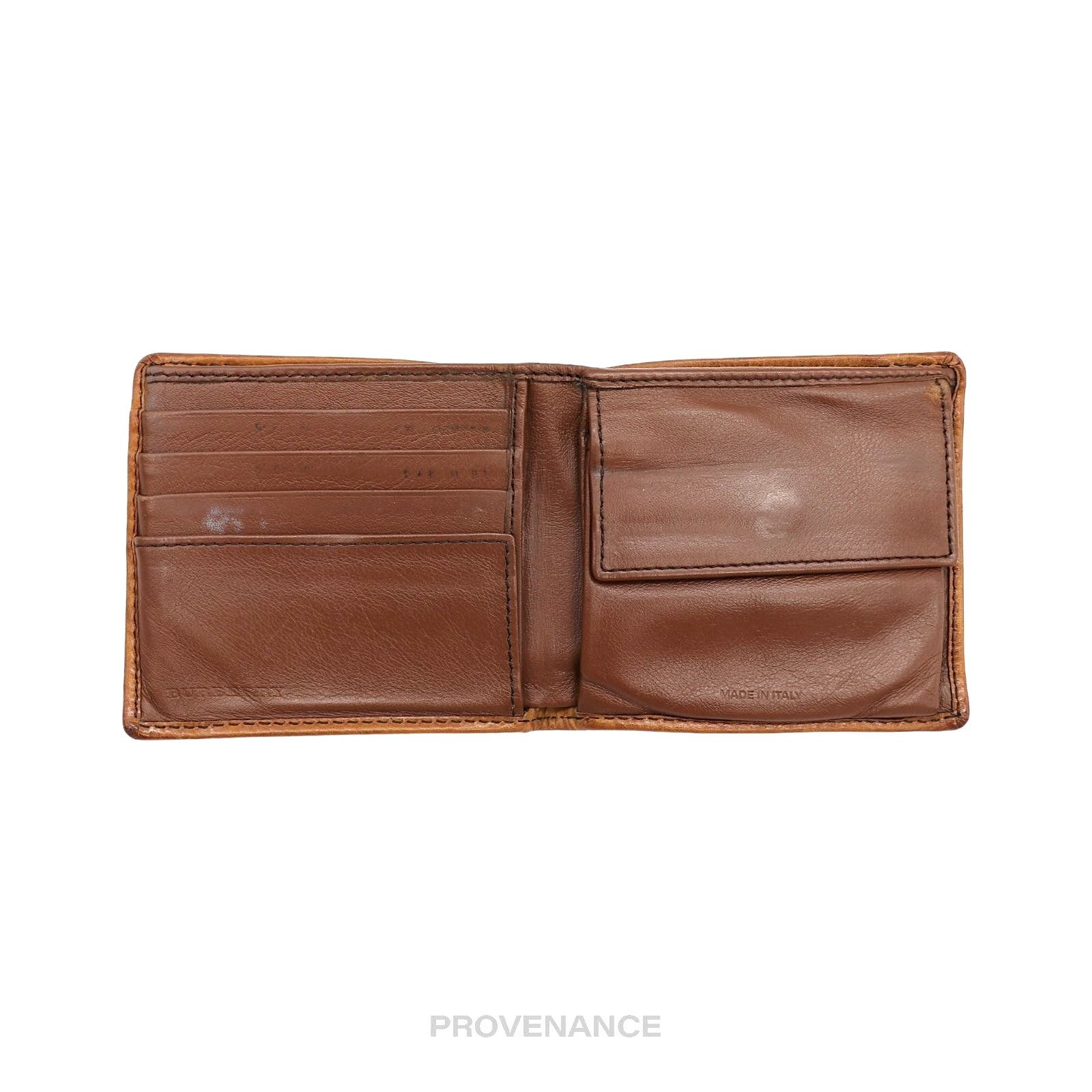 Burberry 🔴 Burberry Nova Check Canvas Bifold Wallet - Brown Leather Size ONE SIZE - 5 Thumbnail