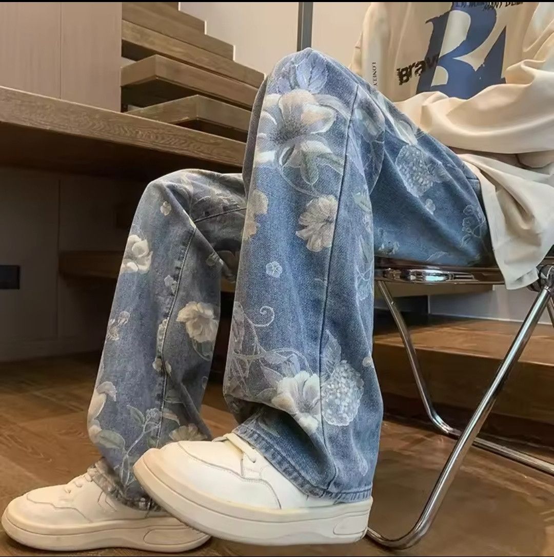 Japanese Brand × Vintage Autumn Floral Vintage Denim Pants Size US 32 / EU 48 - 4 Thumbnail