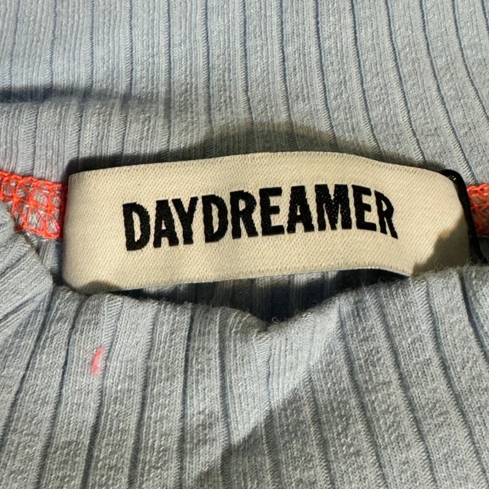 Daydreamer Daydreamer Ribbed Mock Neck Tee Blue Orange Contrast Large Size L / US 10 / IT 46 - 4 Thumbnail
