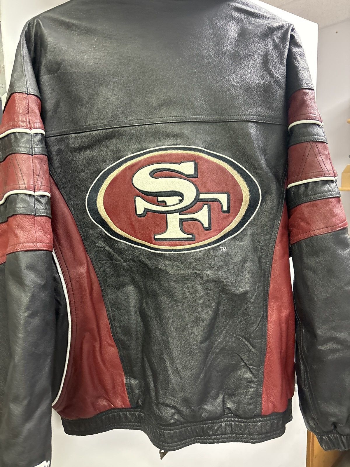 NFL × Vintage VINTAGE 49ers Leather jacket Size US XL / EU 56 / 4 - 2 Thumbnail