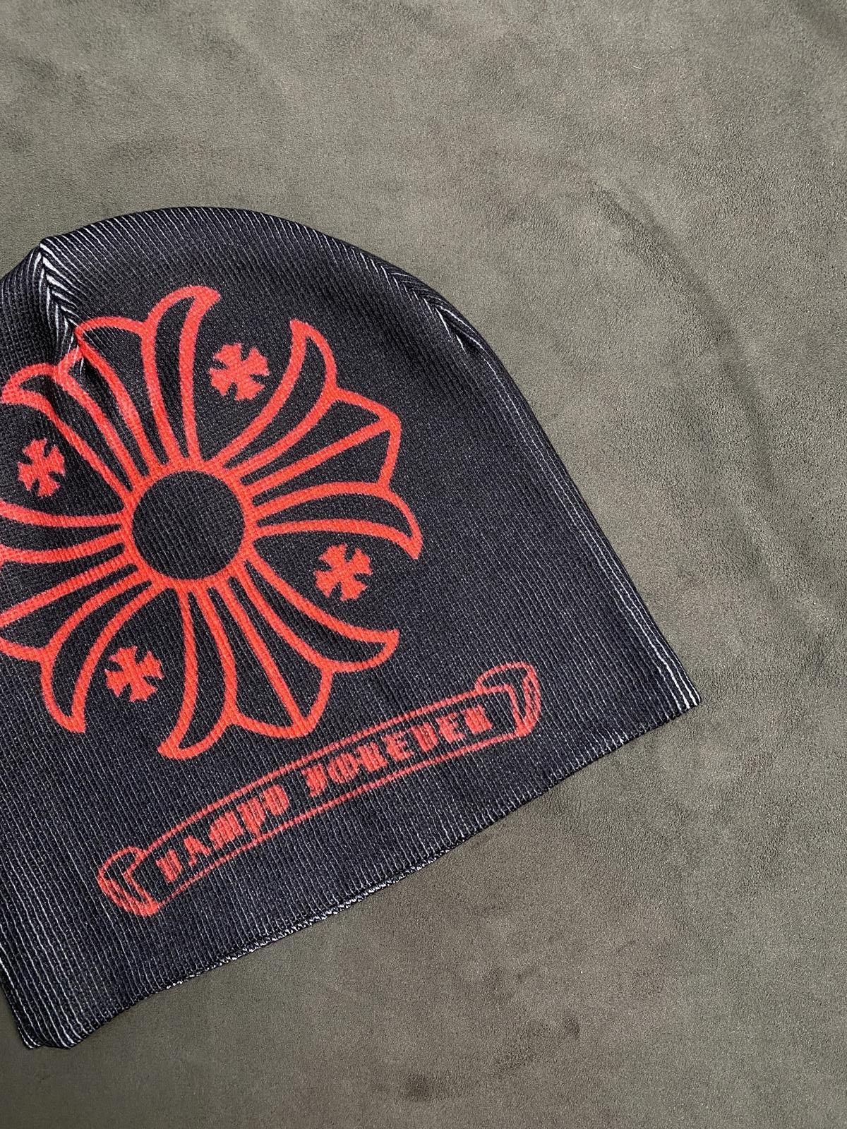 Japanese Brand Rare VAMPD Chrome Cross No Cuff Black Beanie Hats OS Size ONE SIZE - 3 Thumbnail