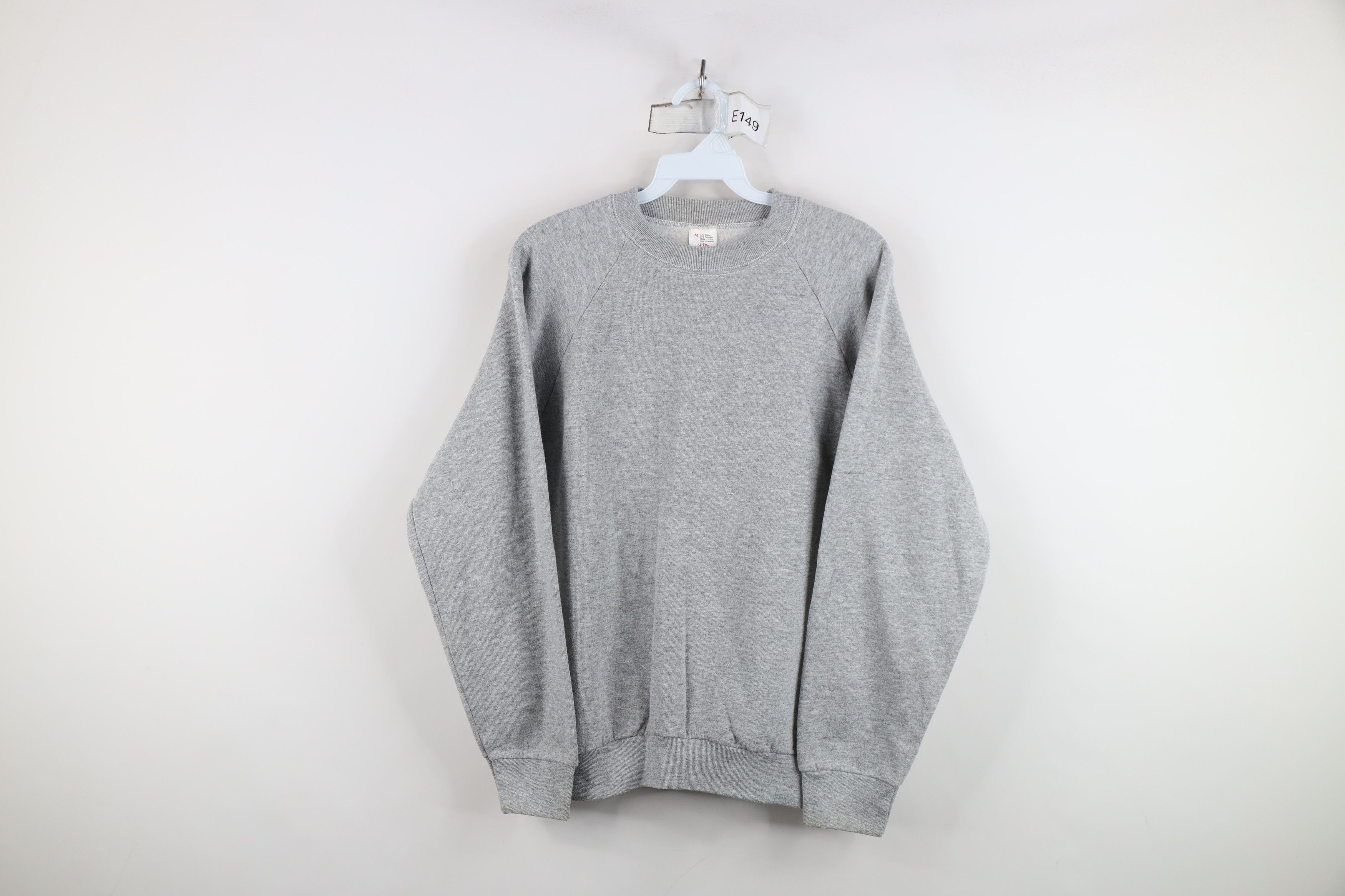 Vintage Vintage 90s Streetwear Crewneck Sweatshirt Heather Gray USA Size M / US 6-8 / IT 42-44 - 1 Thumbnail