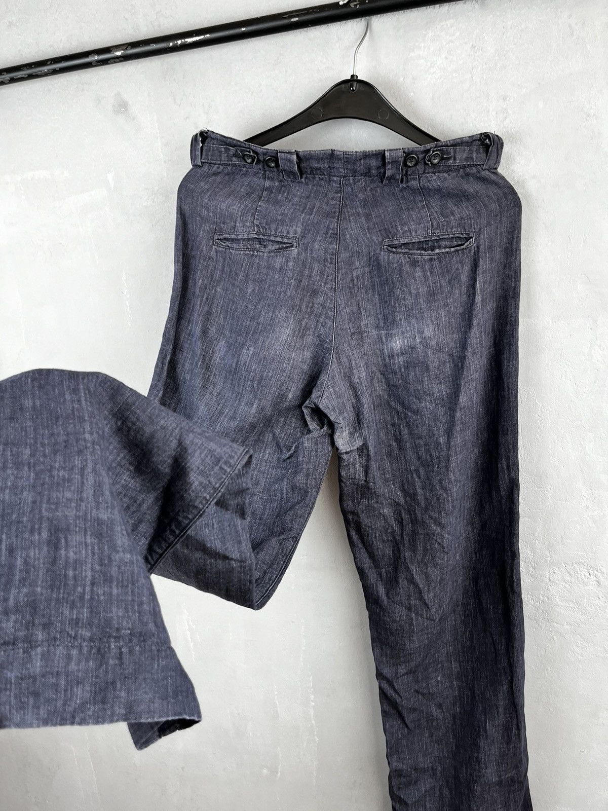 Other × hannes roether Hannes Roether Faded Gray Lace Linen Chino Pants Avant Garde Size US 31 - 9 Thumbnail