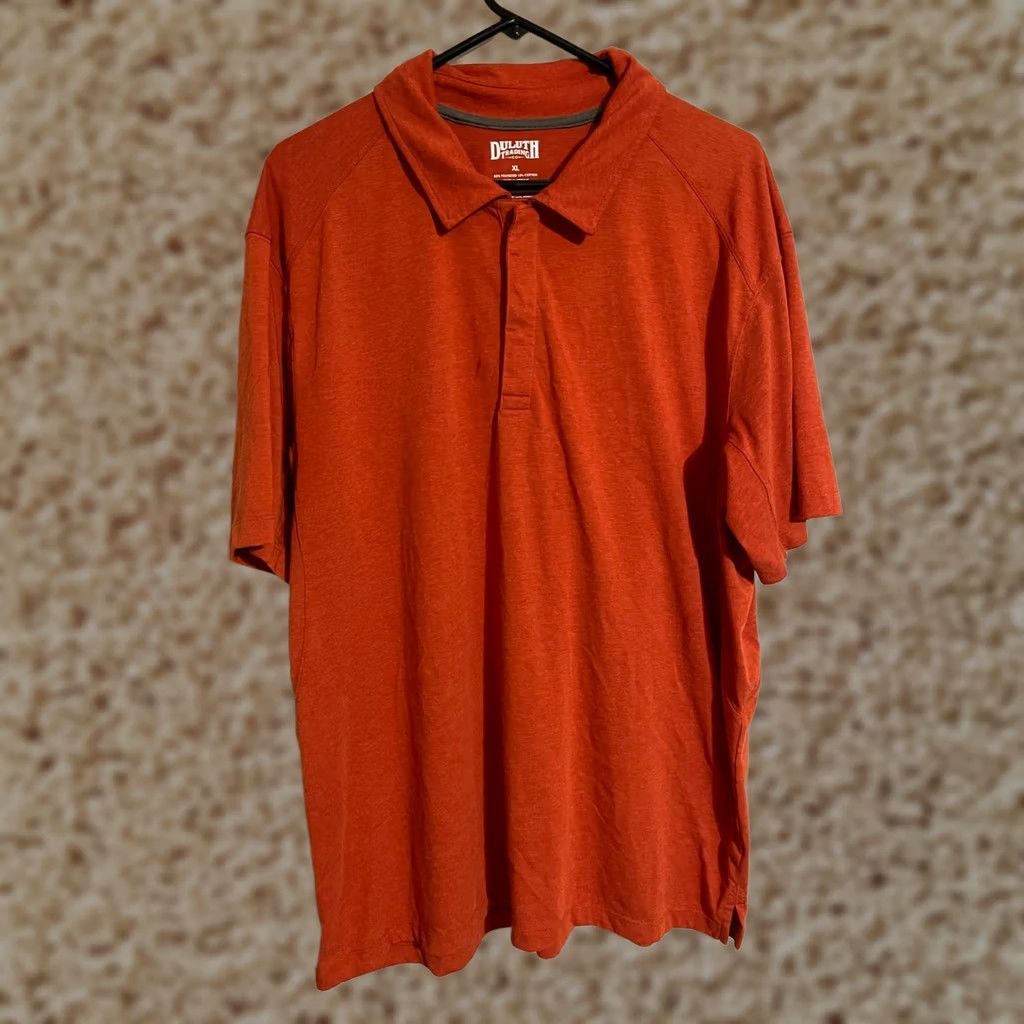 Duluth Trading Company Duluth Trading Co Burnt Orange Collared Work Polo Shirt Men's XLarge XL Short Sleeve Size US XL / EU 56 / 4 - 1 Thumbnail