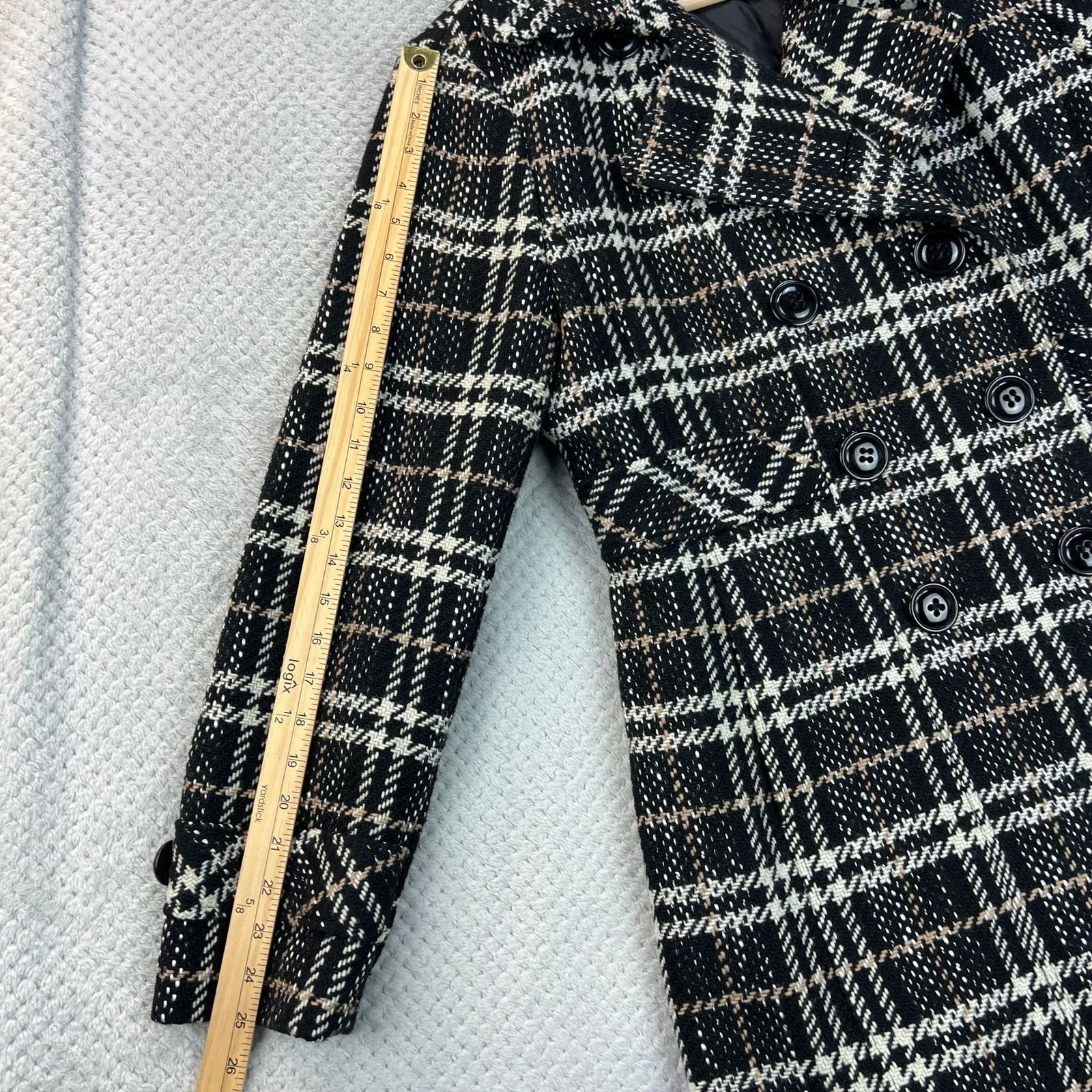 Other Giacca Womens Peacoat Tweed Prince of Wales Plaid Jacket XL Size XL / US 12-14 / IT 48-50 - 13 Thumbnail