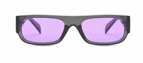 Electric Visual Black Purple Square Sunglasses Retro Punk Archive Vibe Size ONE SIZE - 3 Thumbnail