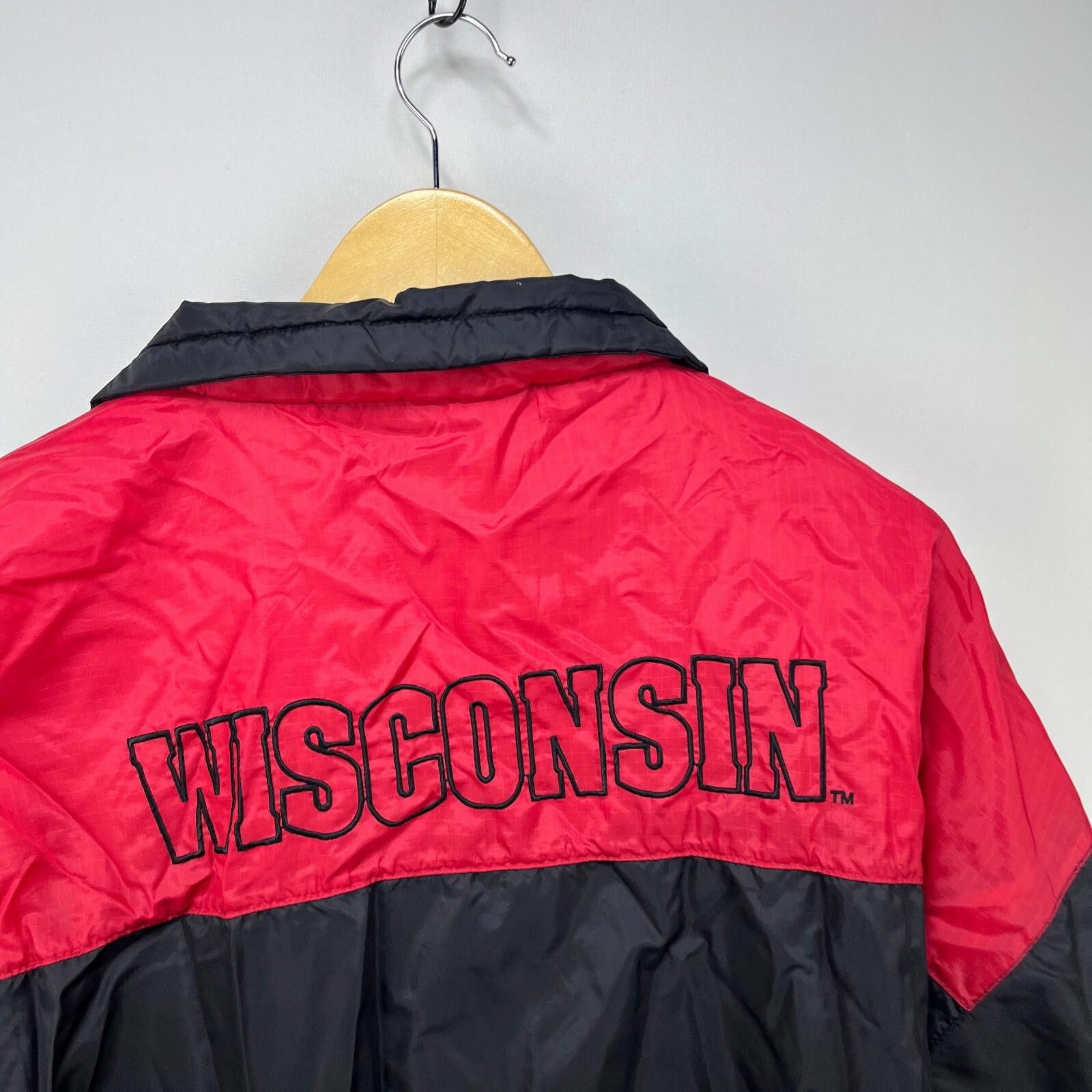 Starter Vintage 90s Starter Wisconsin Badgers Fleece Lined Jacket XL Size US XL / EU 56 / 4 - 5 Thumbnail